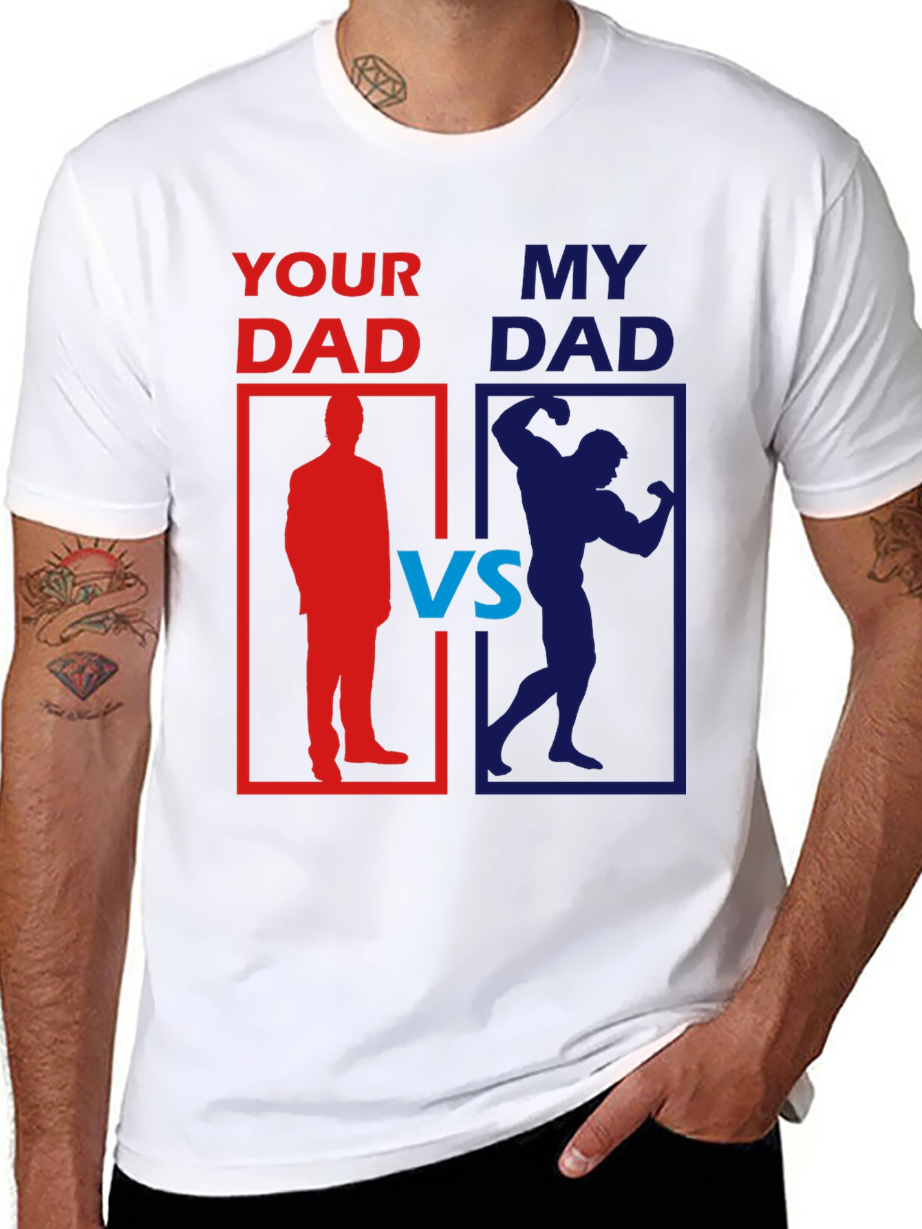 Your Dad vs. My Dad Funny Graphic T-Shirt