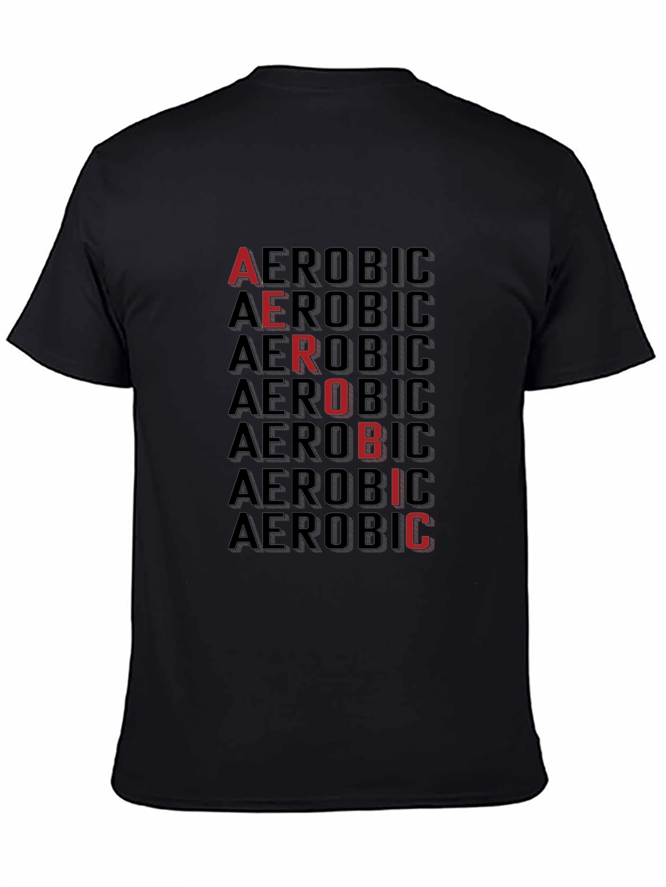Aerobic Graphic Tee - Mens Black T-Shirt