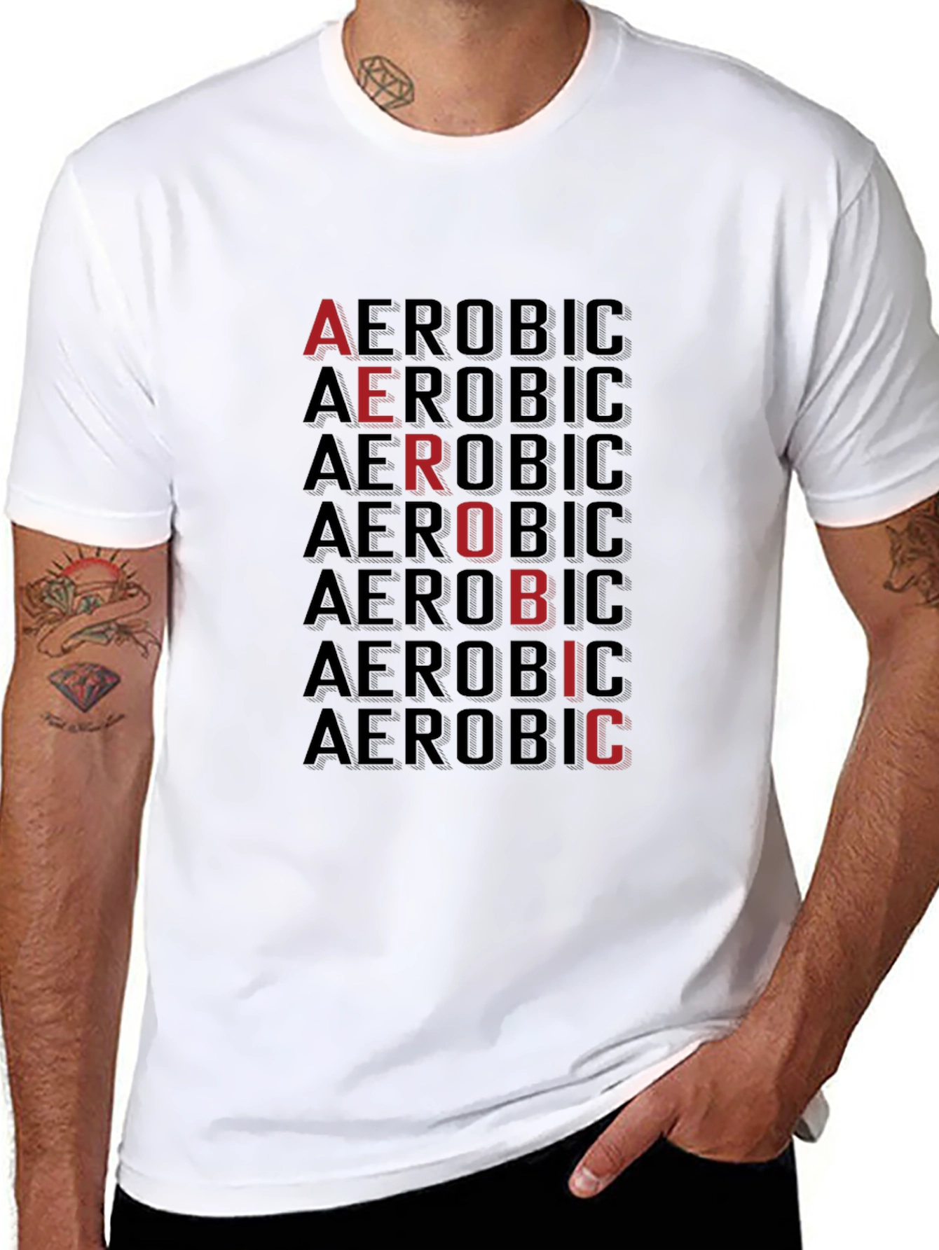 Aerobic Graphic Tee - Mens Black T-Shirt