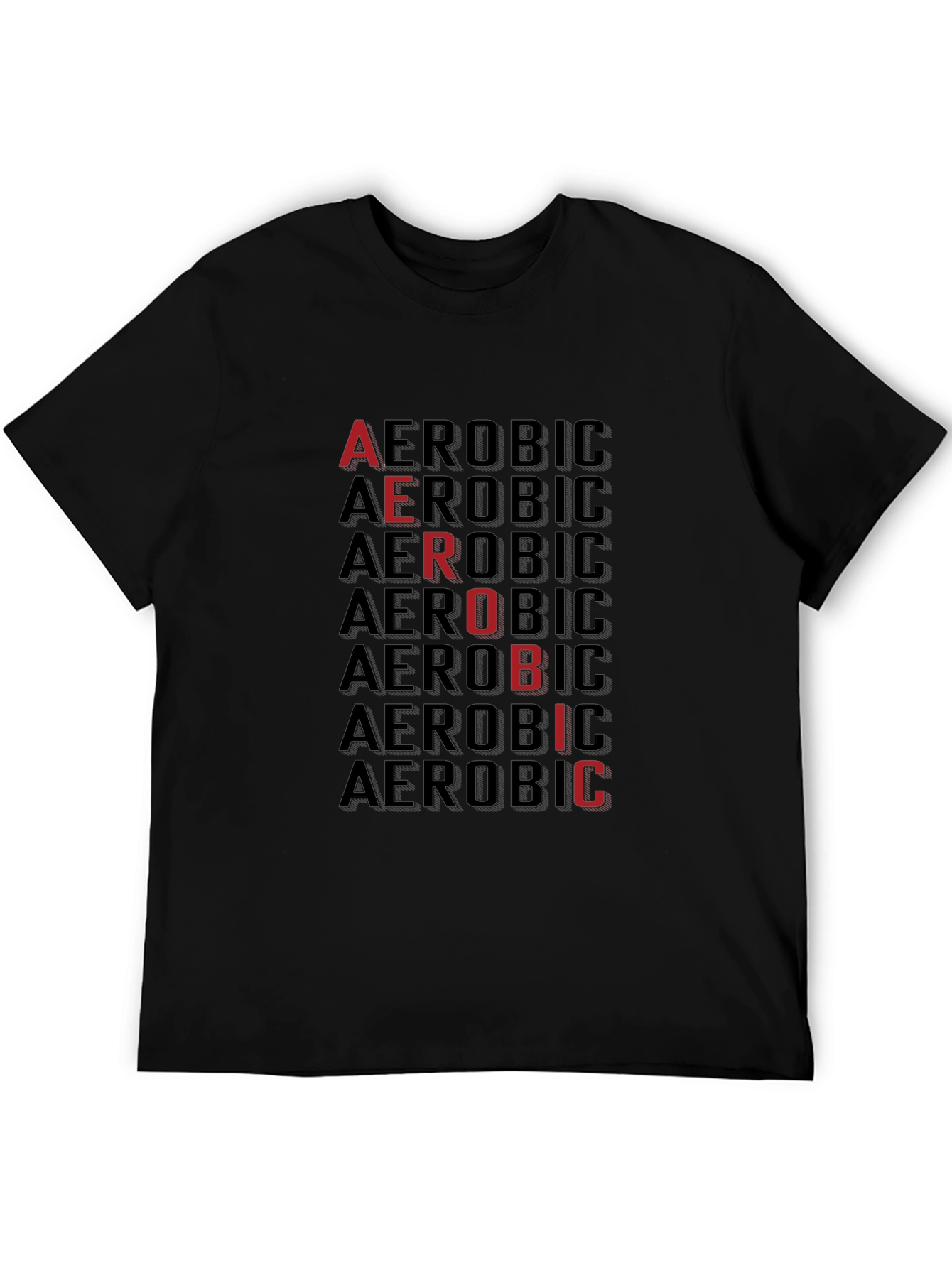 Aerobic Graphic Tee - Mens Black T-Shirt