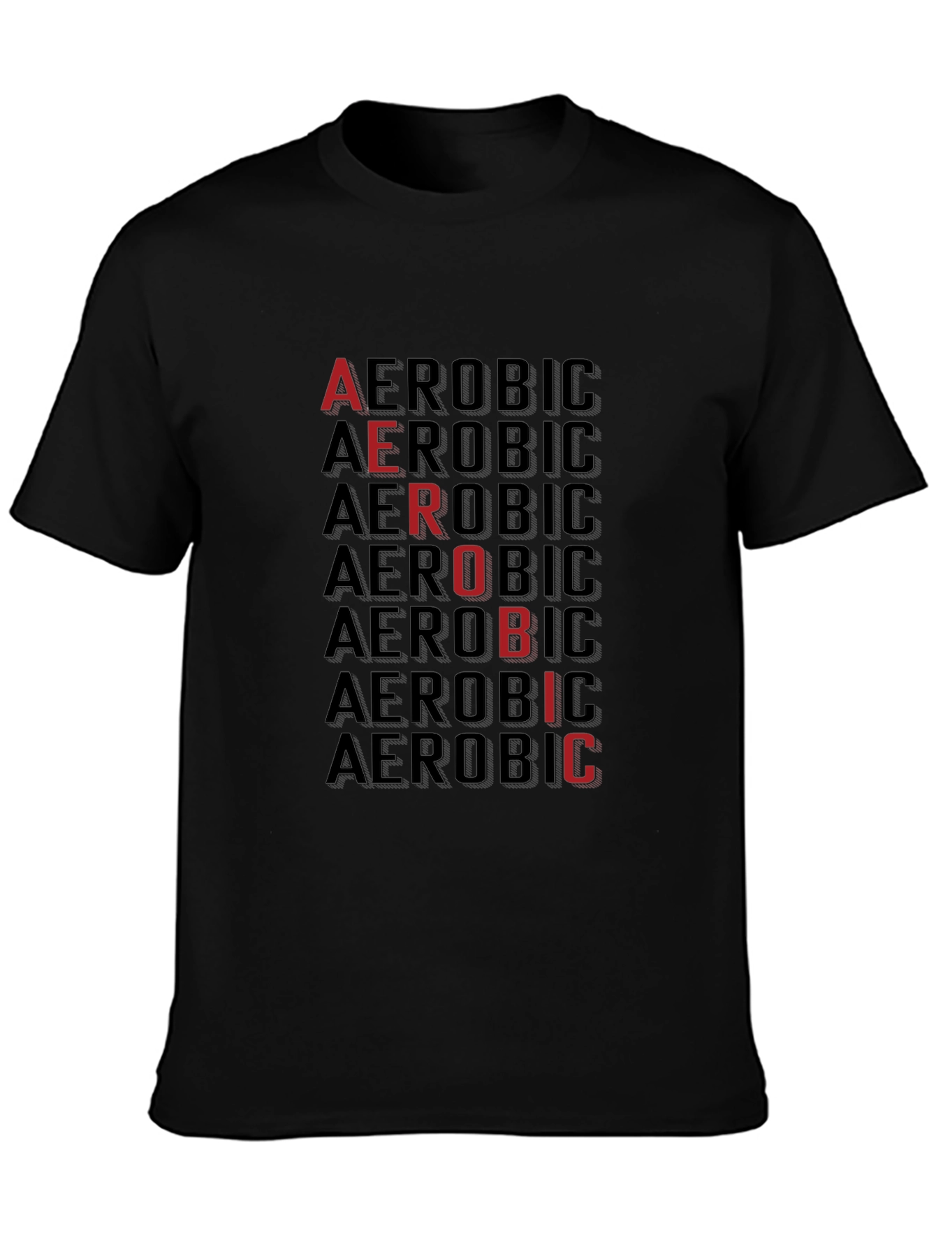 Aerobic Graphic Tee - Mens Black T-Shirt