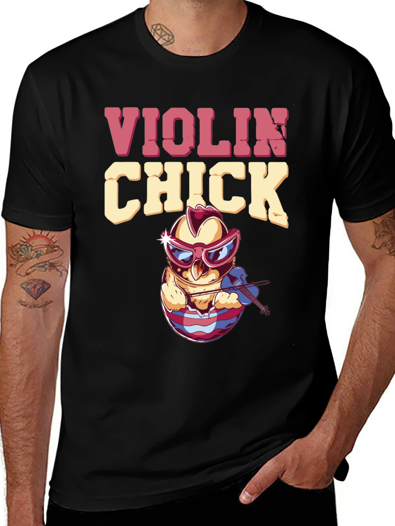 Violin Chick T-Shirt - Musical Humor Tee