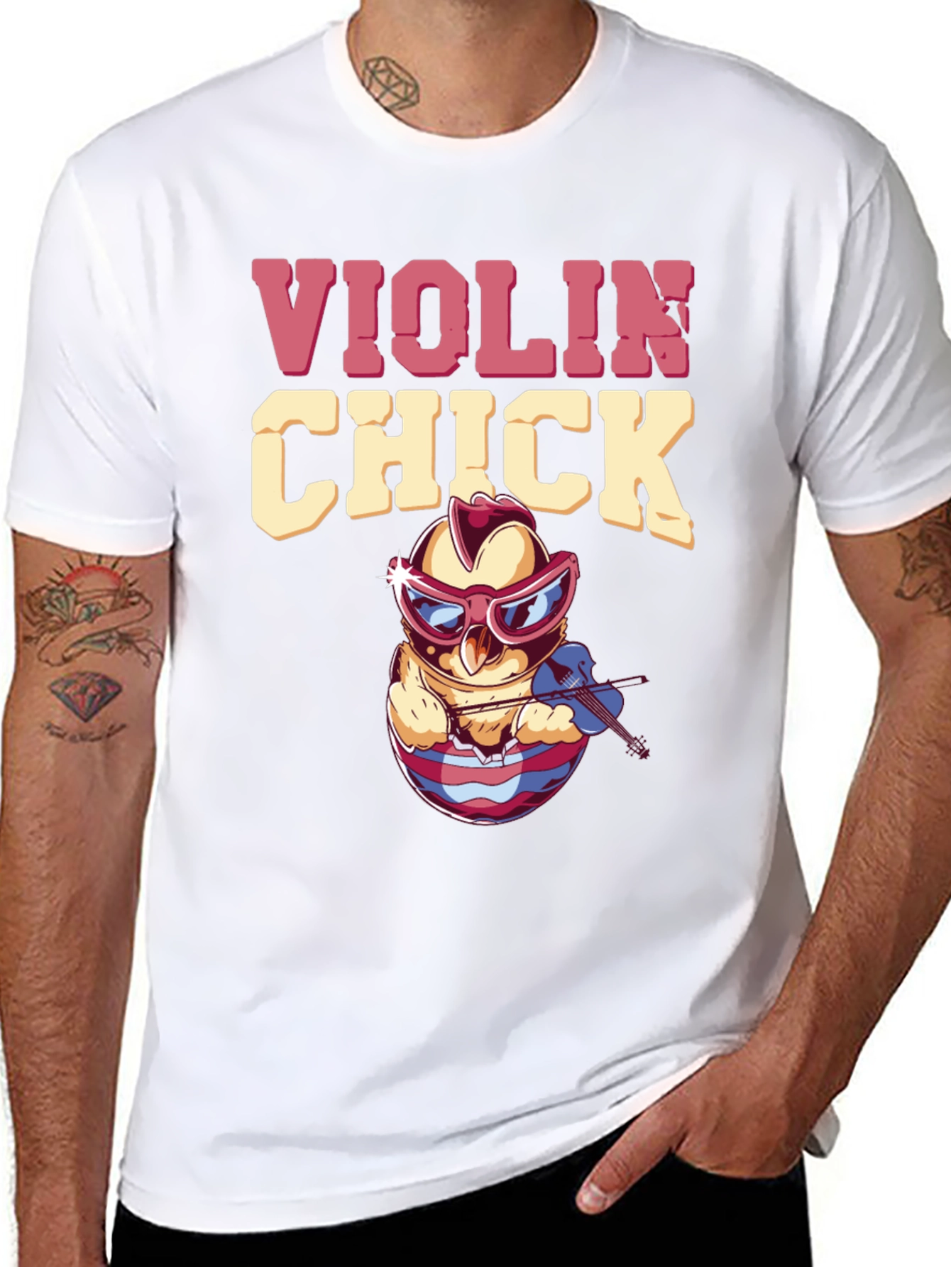 Violin Chick T-Shirt - Musical Humor Tee