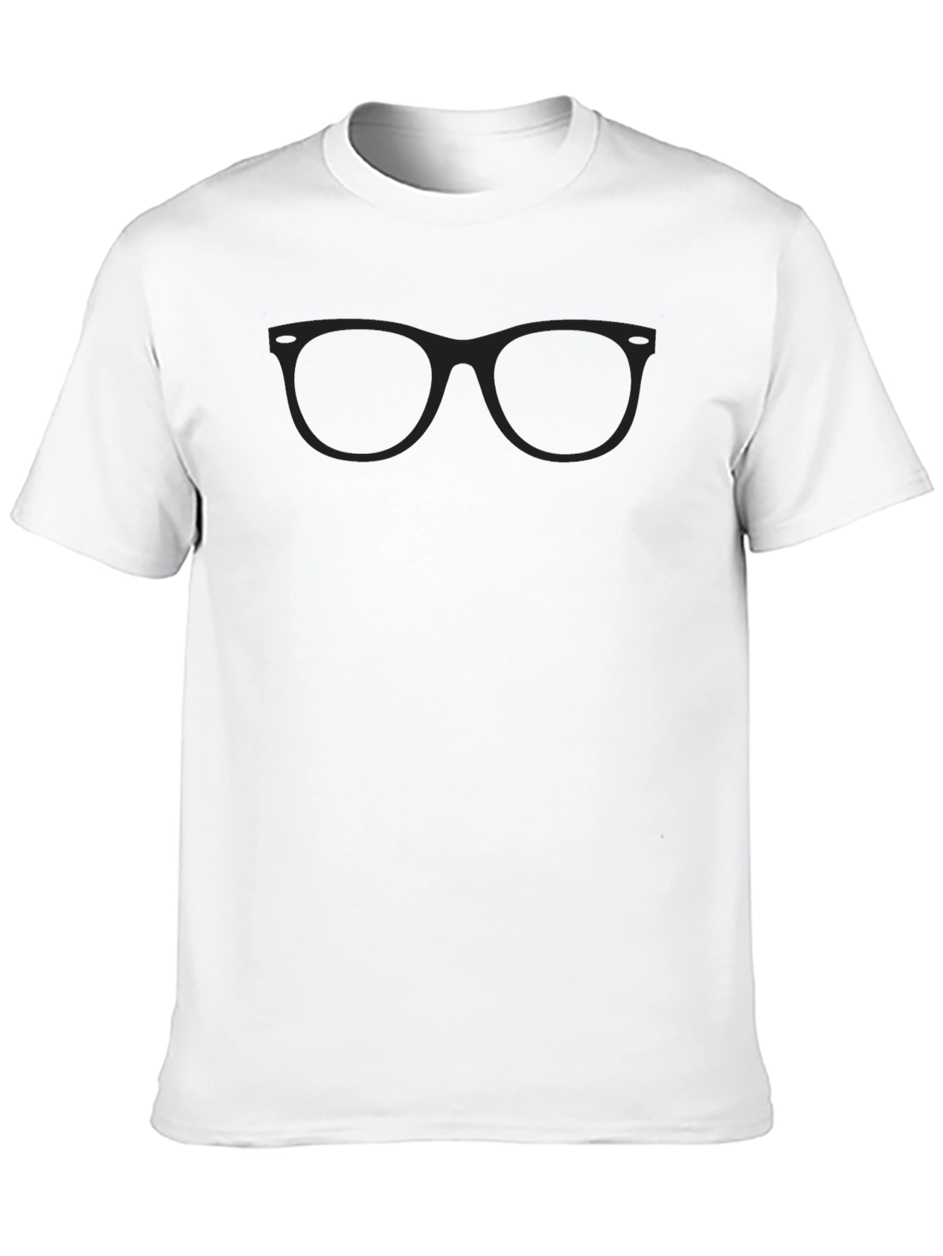 Cool Black T-Shirt with Glasses Graphic