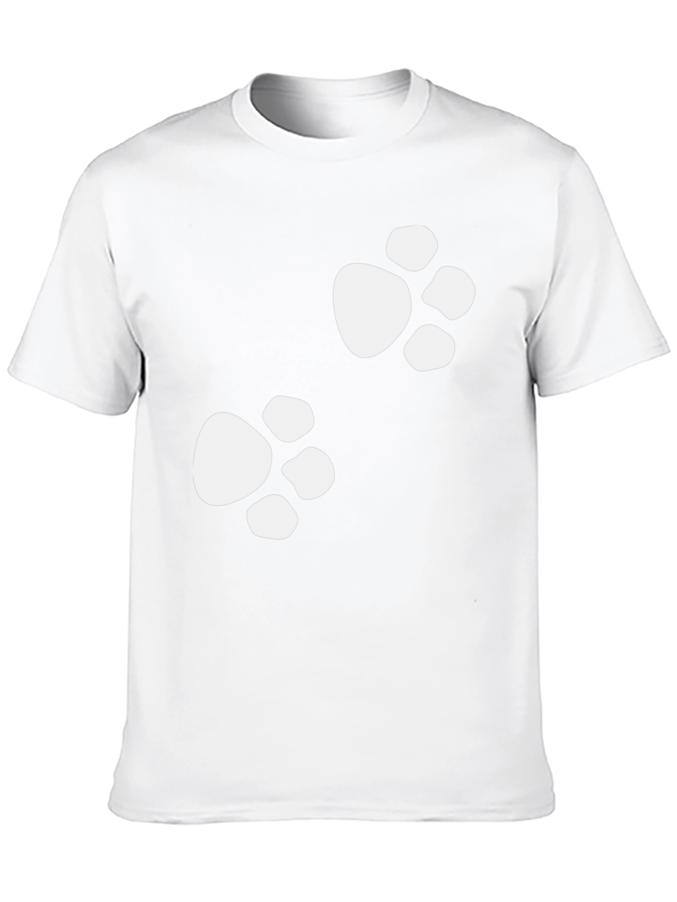Paw Print Tee - Casual Black Cotton Shirt