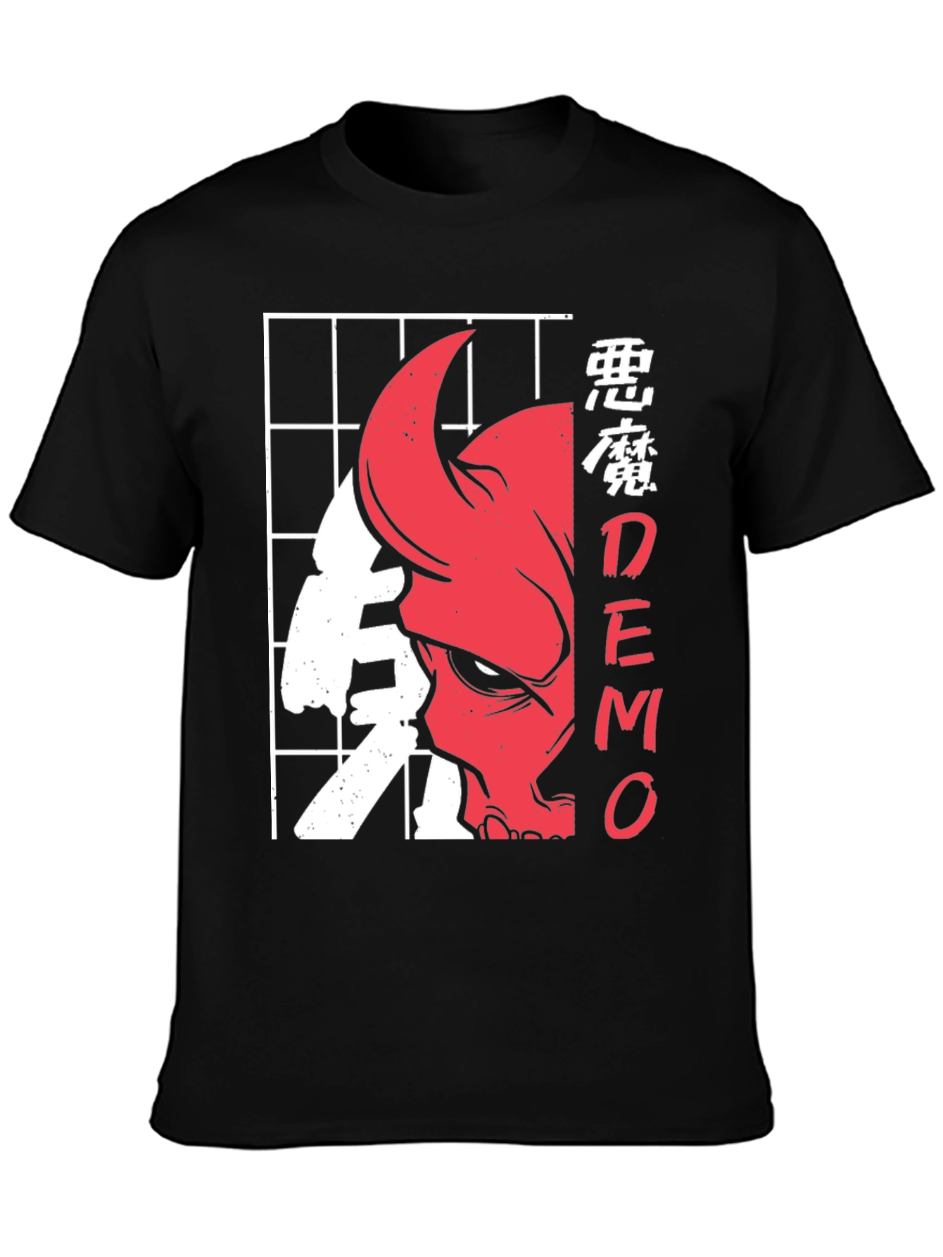 Japanese Style Demon Graphic T-Shirt