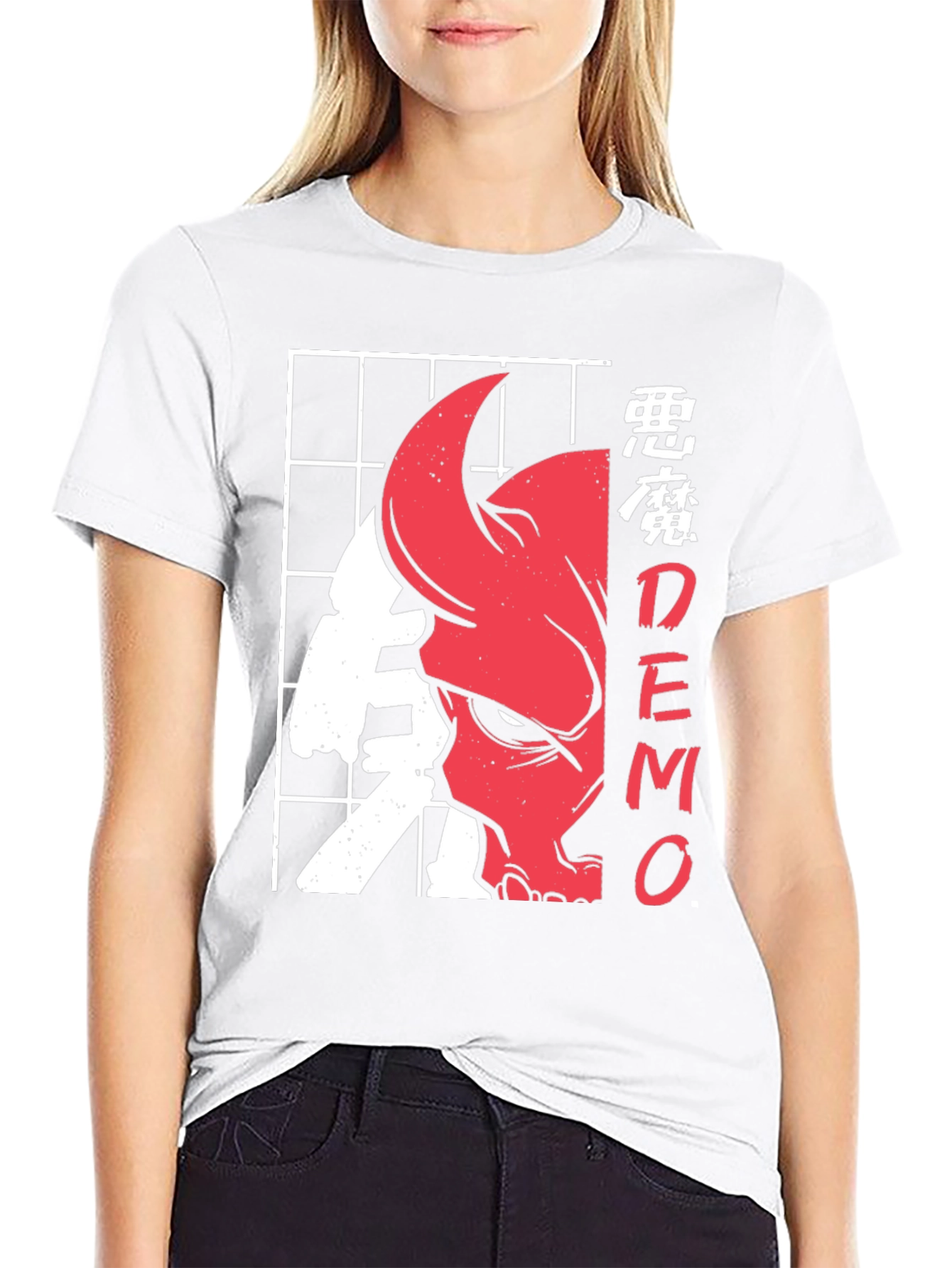 Japanese Style Demon Graphic T-Shirt