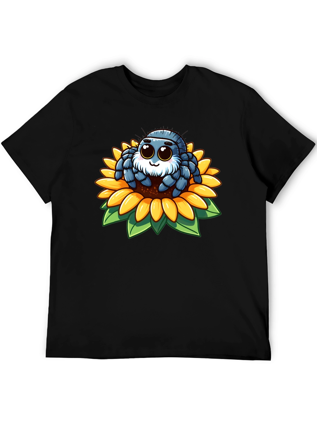 Cute Spider on Sunflower Graphic Tee