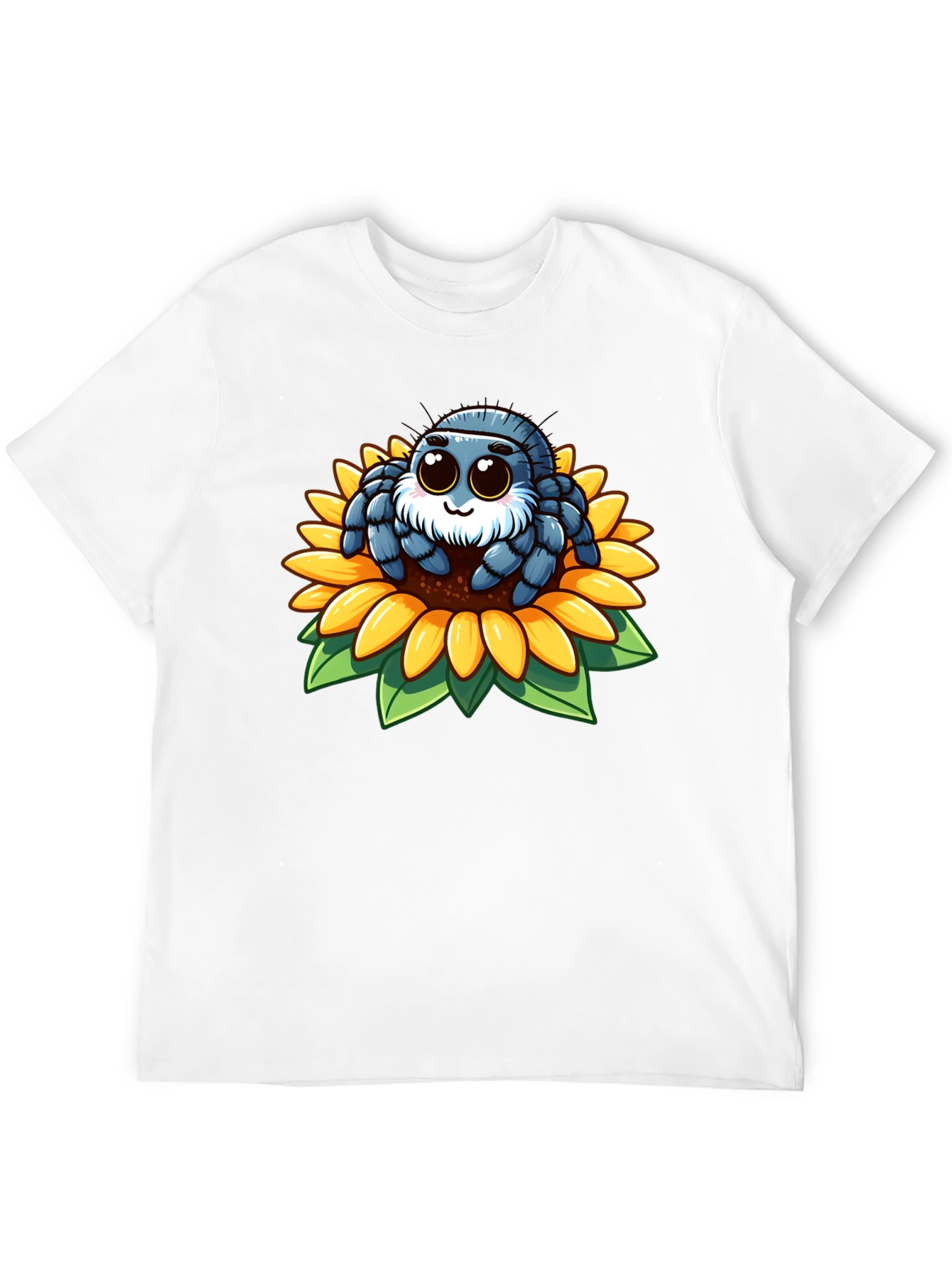 Cute Spider on Sunflower Graphic Tee