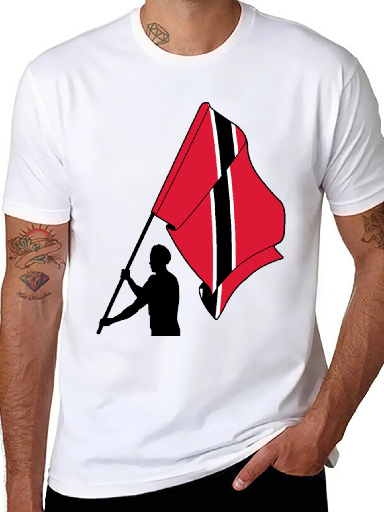 Trinidad & Tobago Flag T-Shirt Black