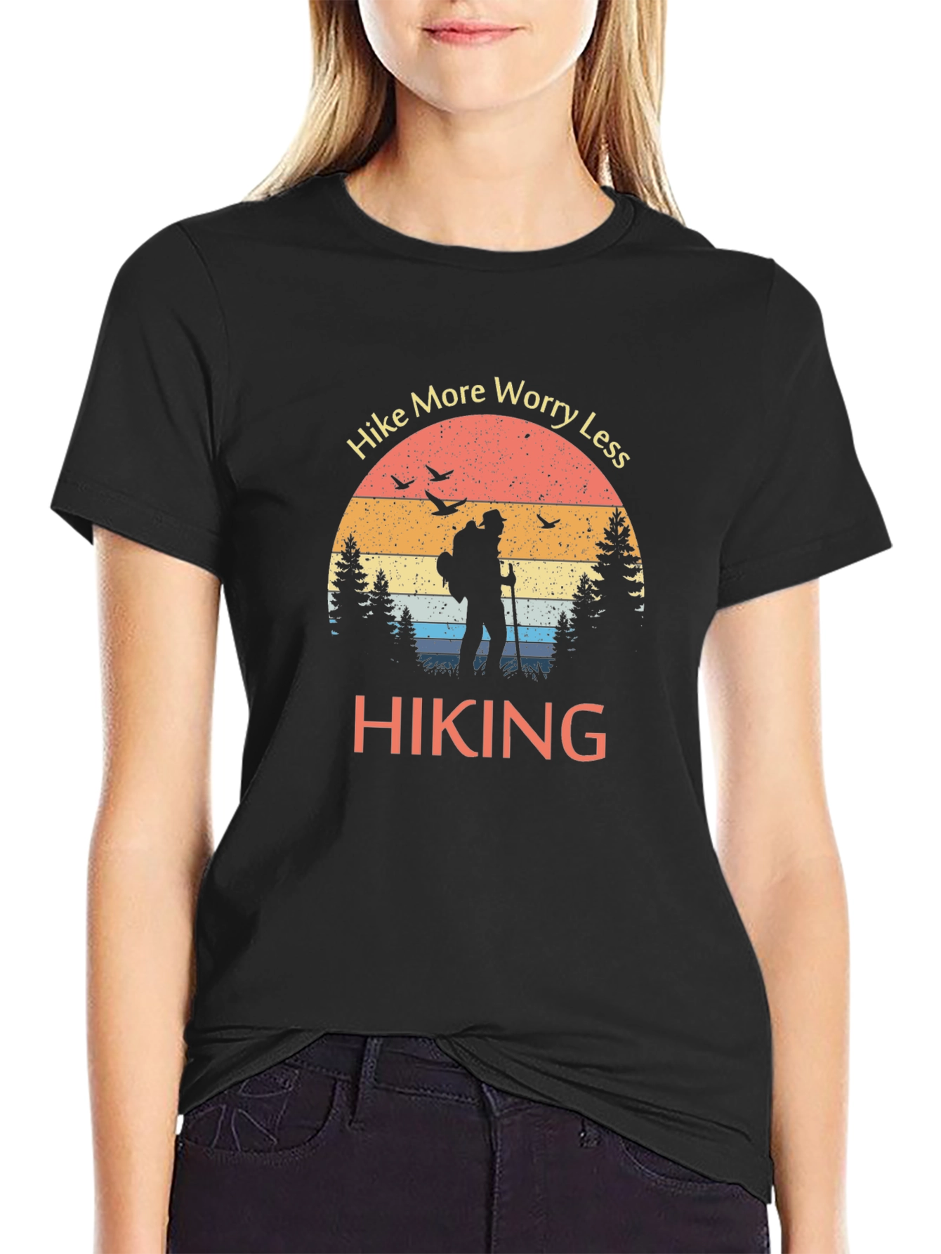 Hike More Worry Less Hiking T-Shirt