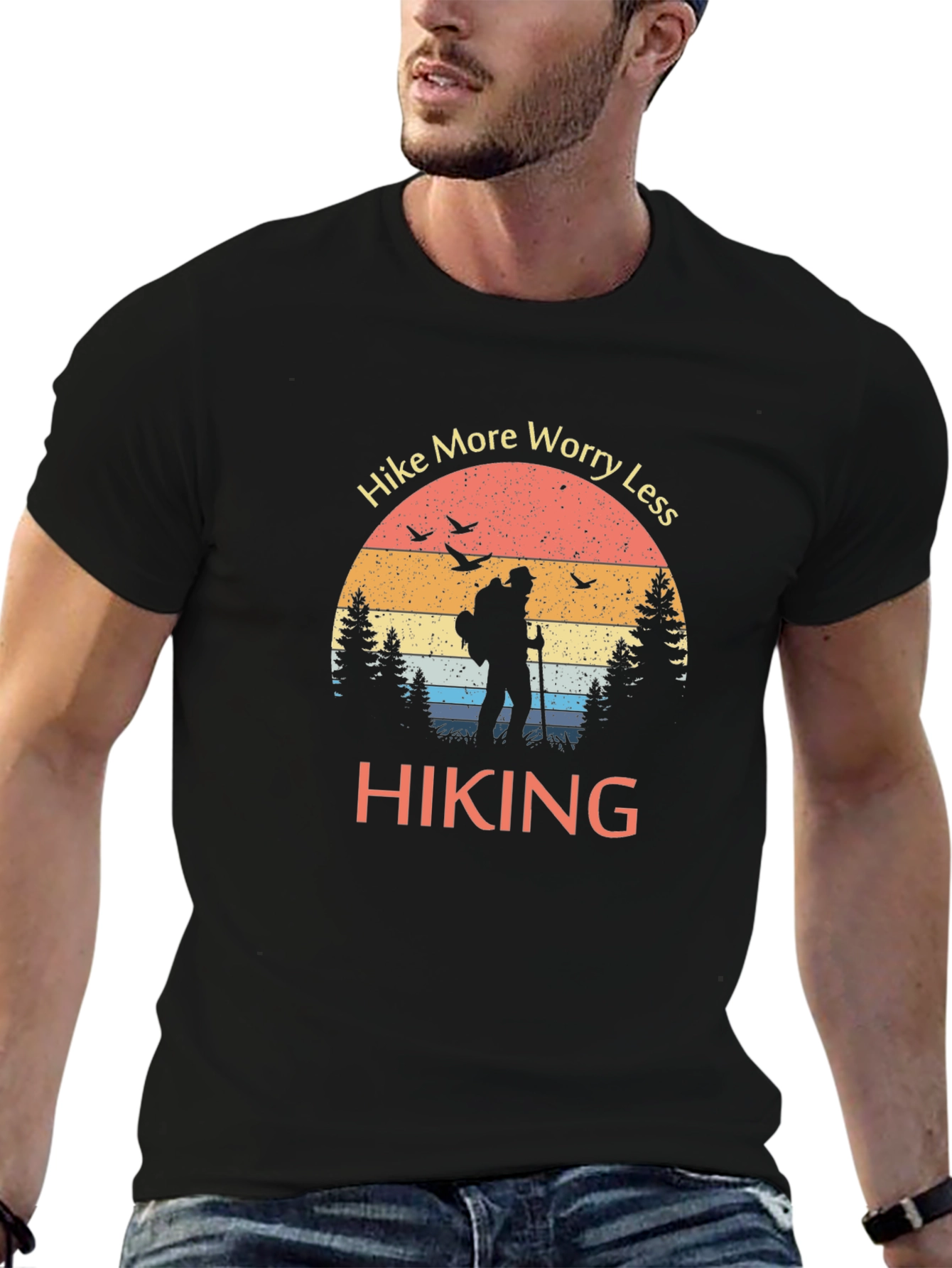 Hike More Worry Less Hiking T-Shirt