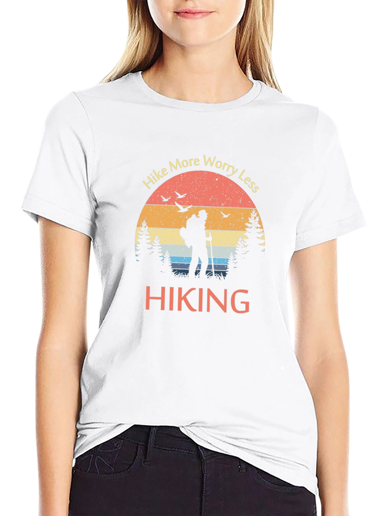Hike More Worry Less Hiking T-Shirt