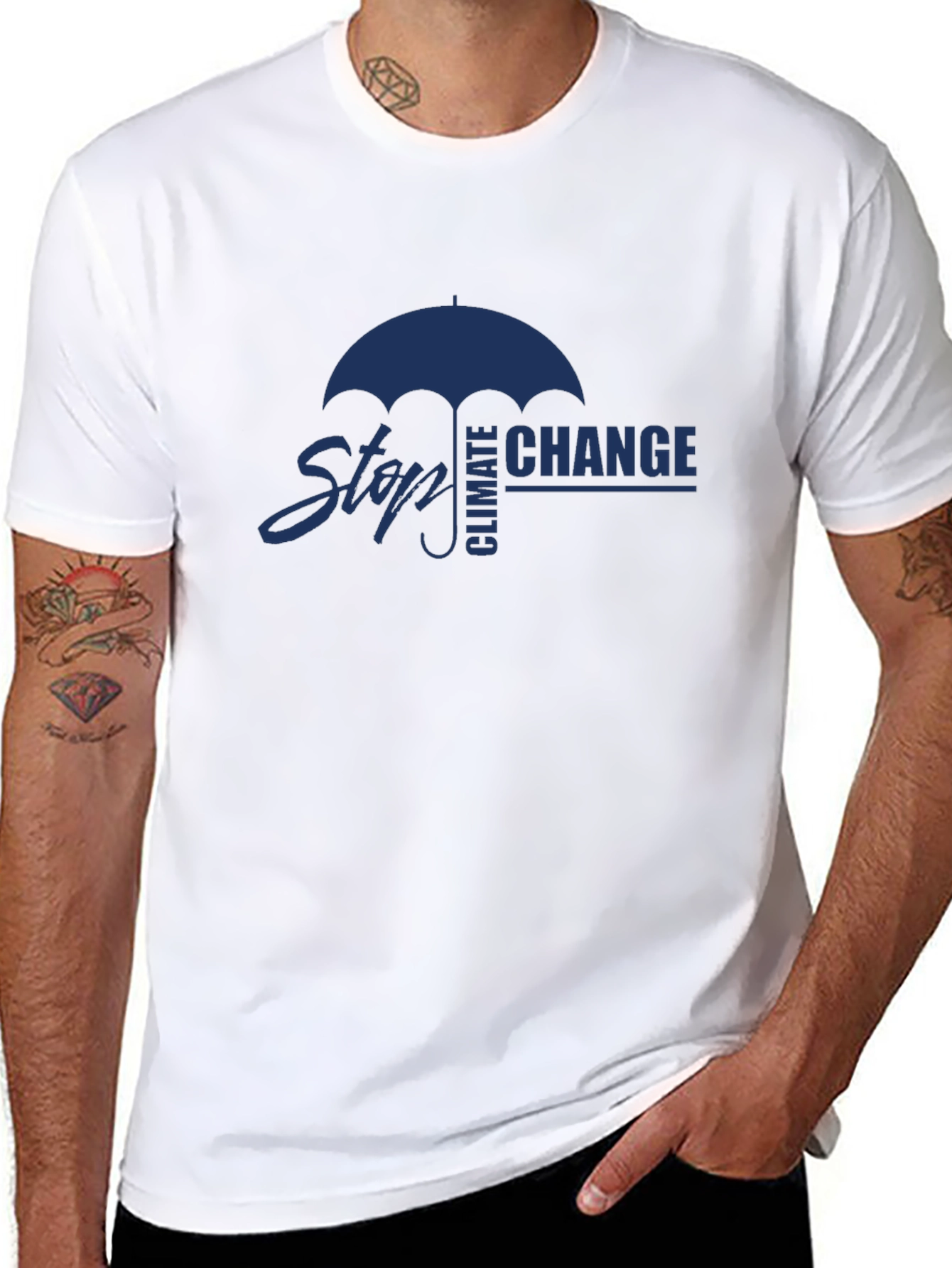 Stop Climate Change T-Shirt -  Eco-Friendly Fashion