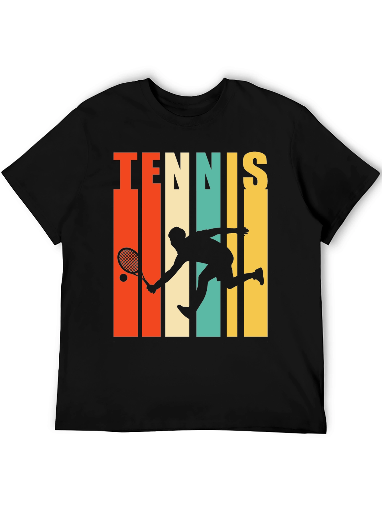 Retro Tennis Player Graphic T-Shirt