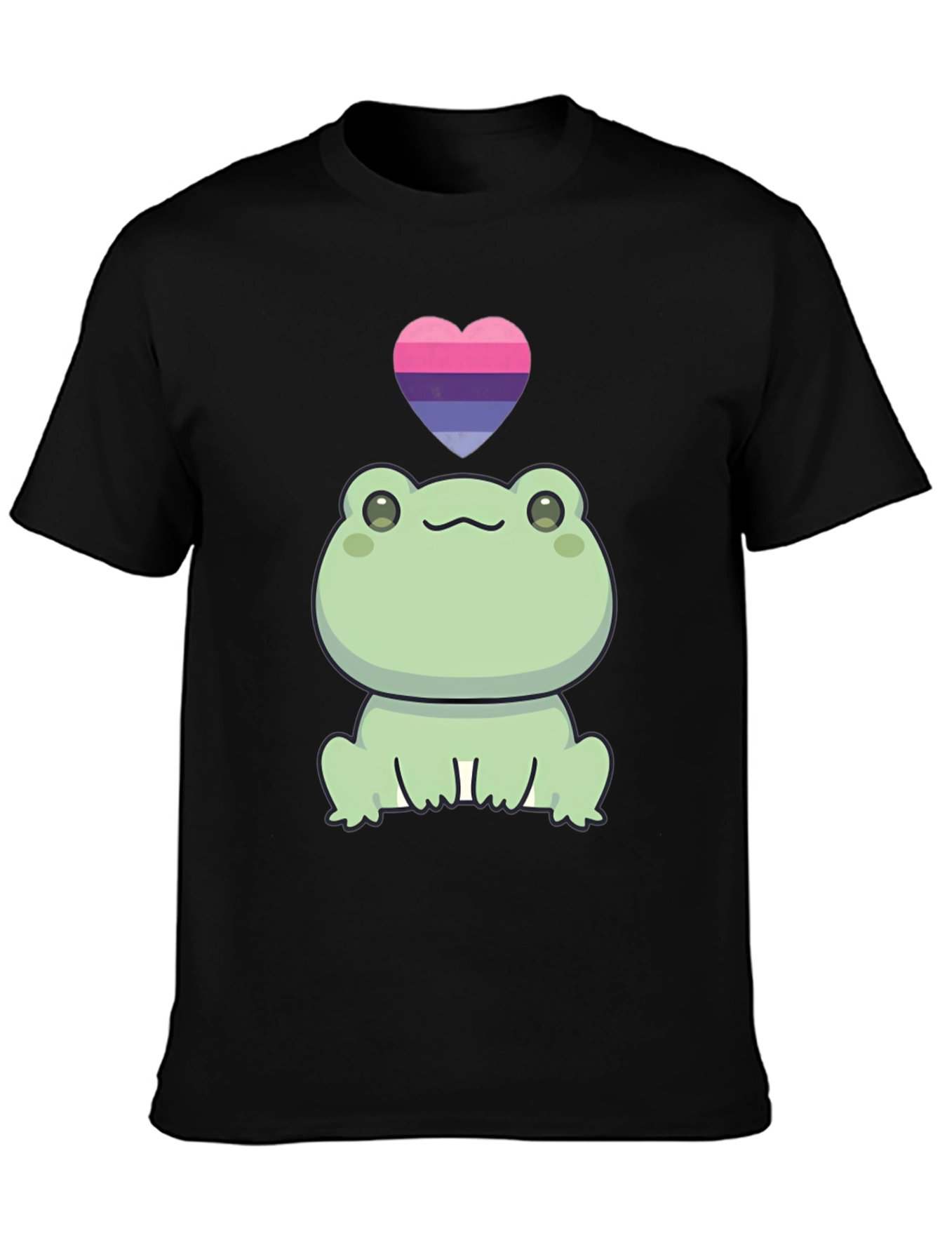 Frog with Bisexual Pride Heart T-Shirt