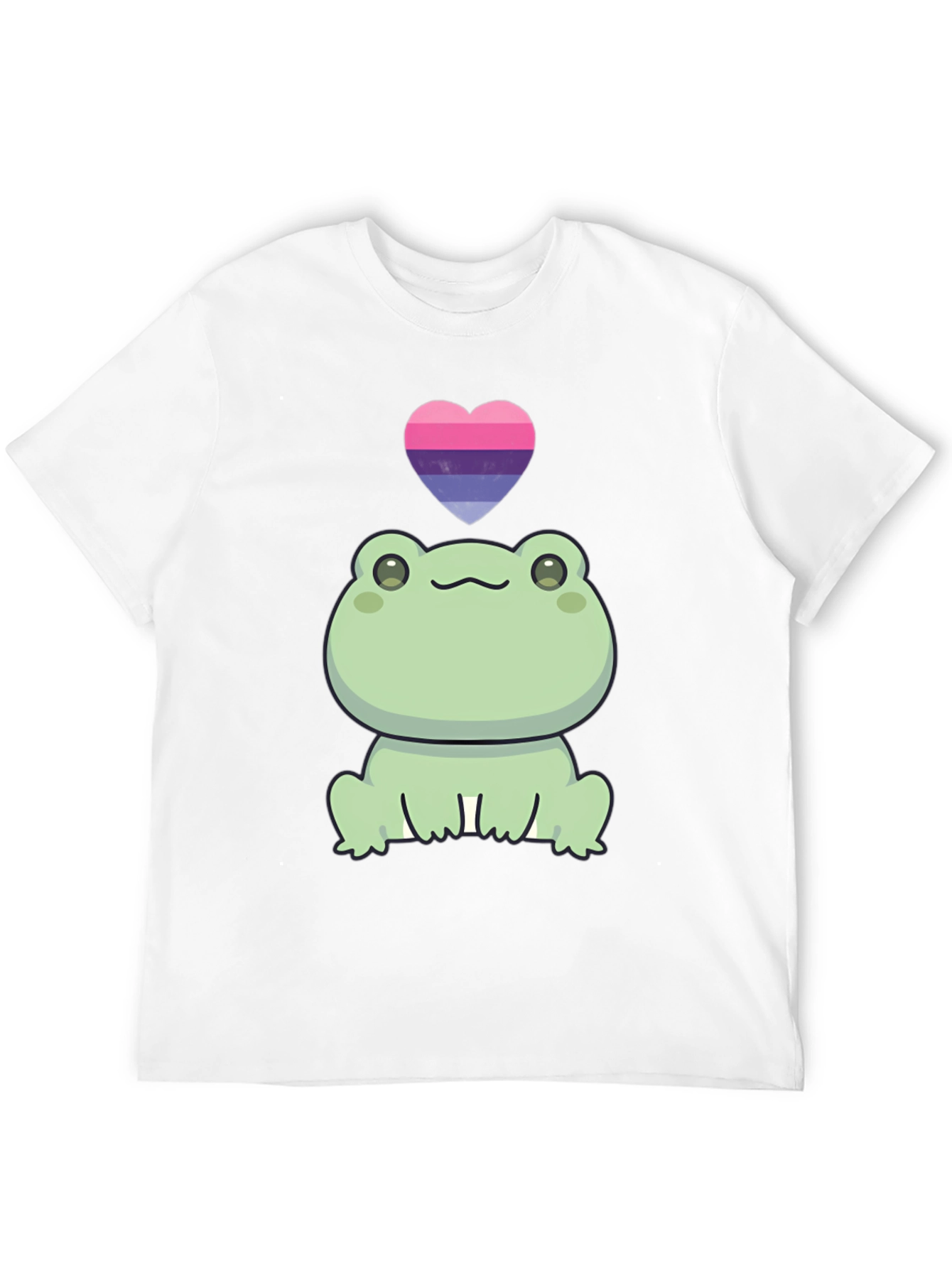 Frog with Bisexual Pride Heart T-Shirt