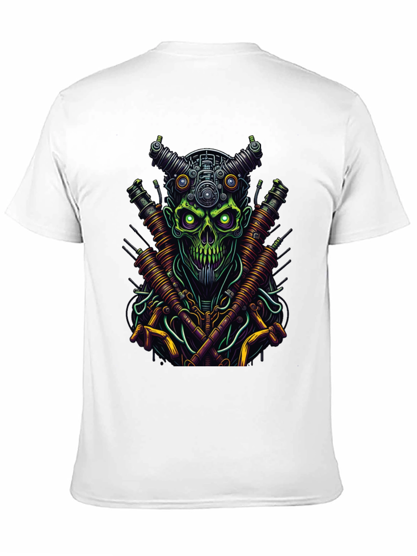 Steampunk Skull Graphic T-Shirt - Black