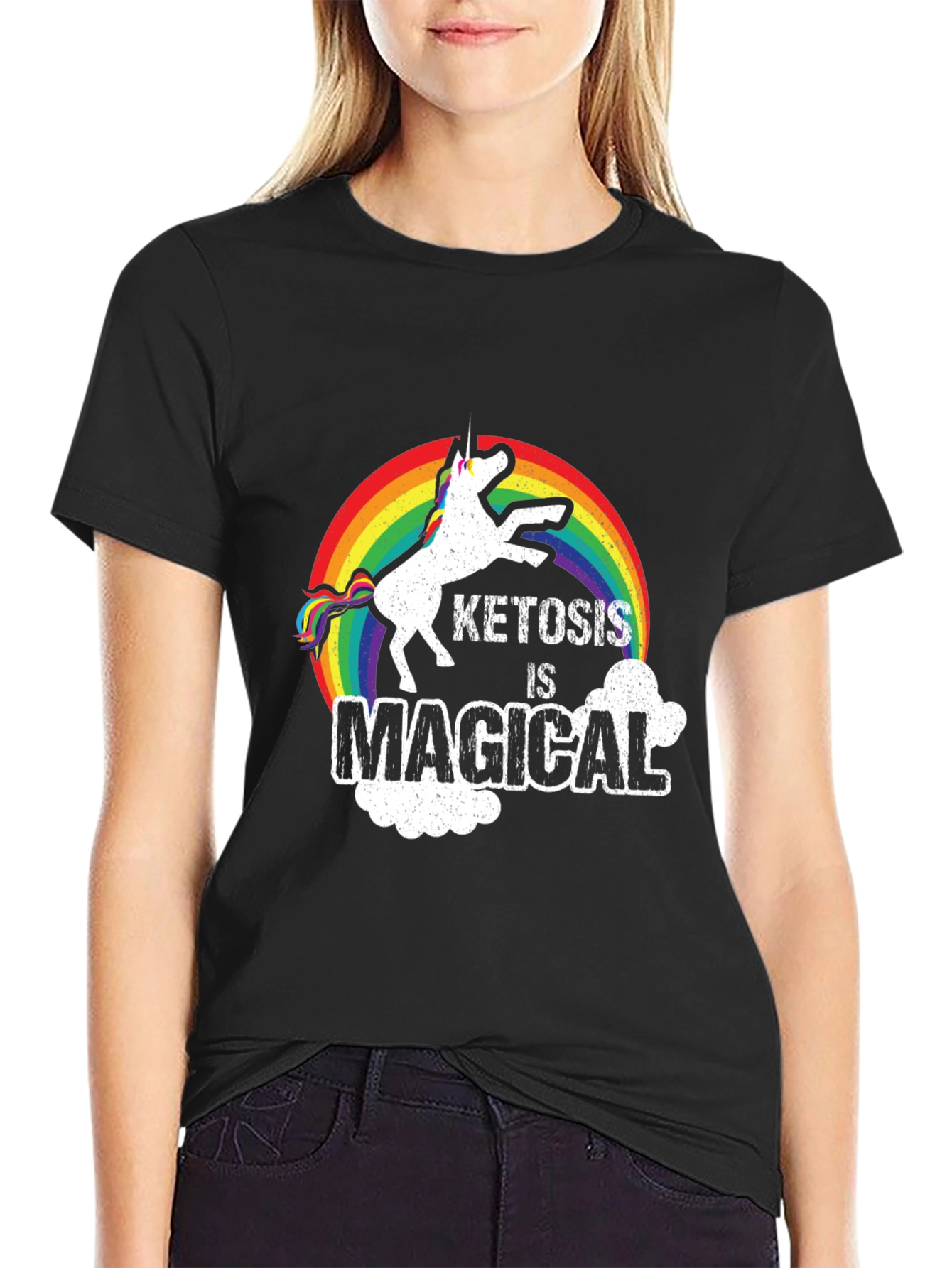 Ketosis is Magical Unicorn Rainbow T-Shirt