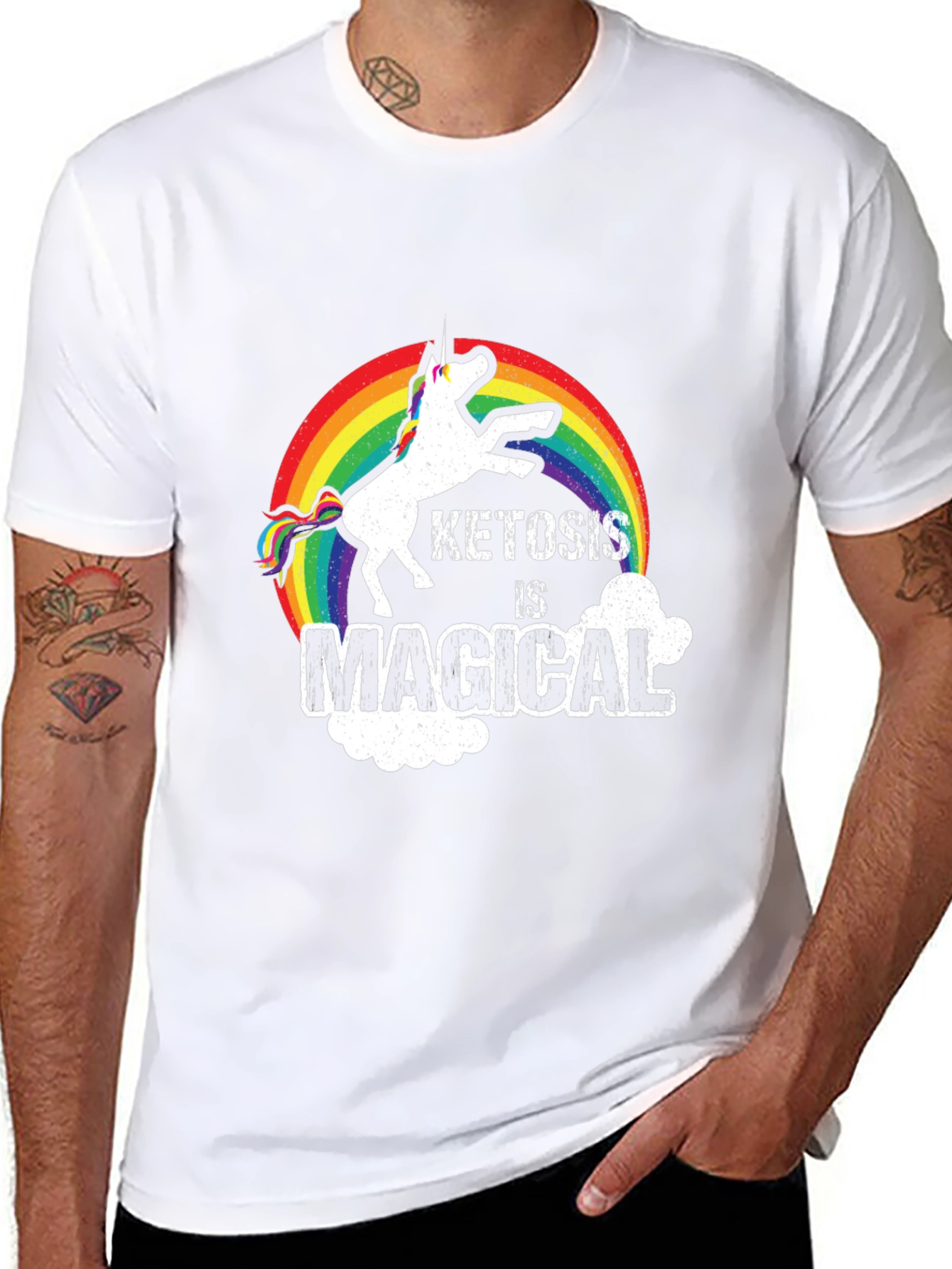 Ketosis is Magical Unicorn Rainbow T-Shirt