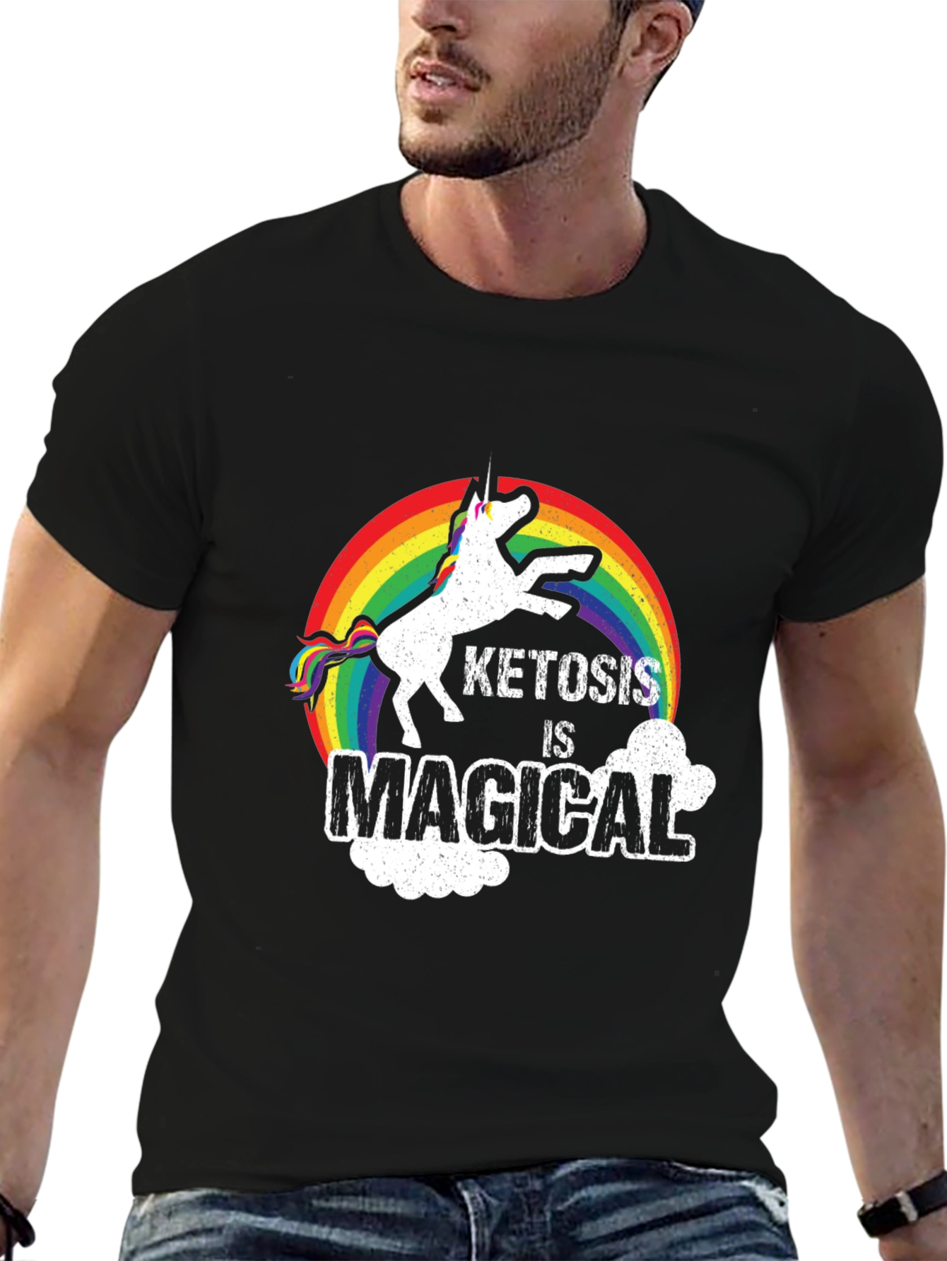 Ketosis is Magical Unicorn Rainbow T-Shirt