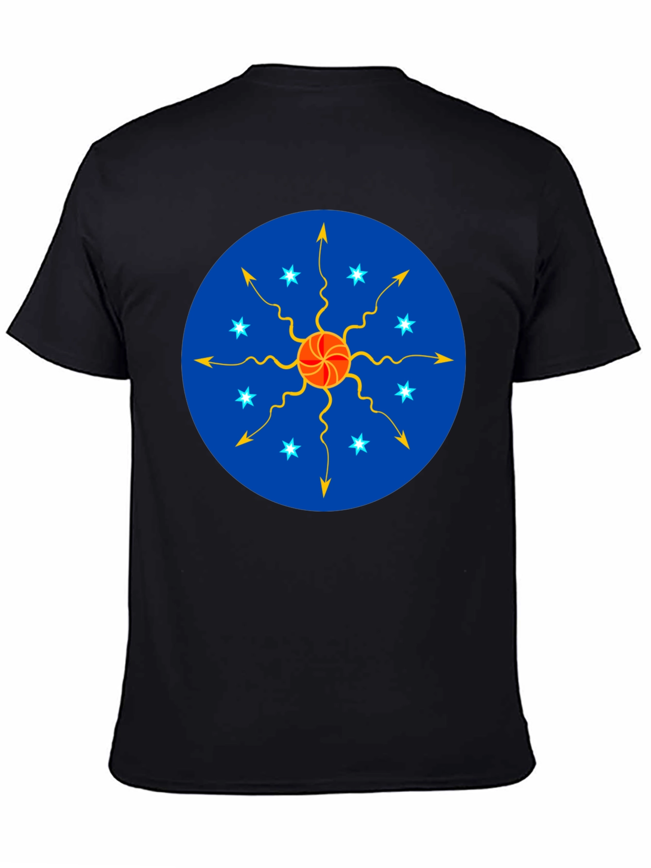Unique Sun Starburst Design T-Shirt