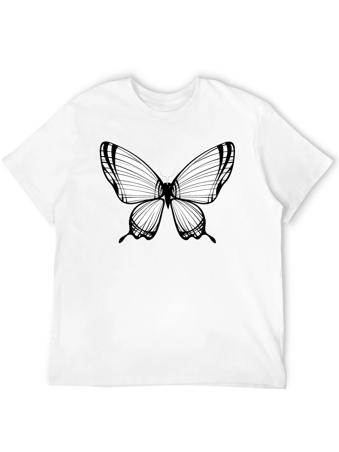 Butterfly Graphic Tee - Black Casual Shirt