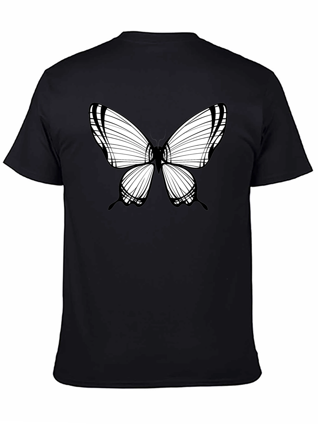 Butterfly Graphic Tee - Black Casual Shirt