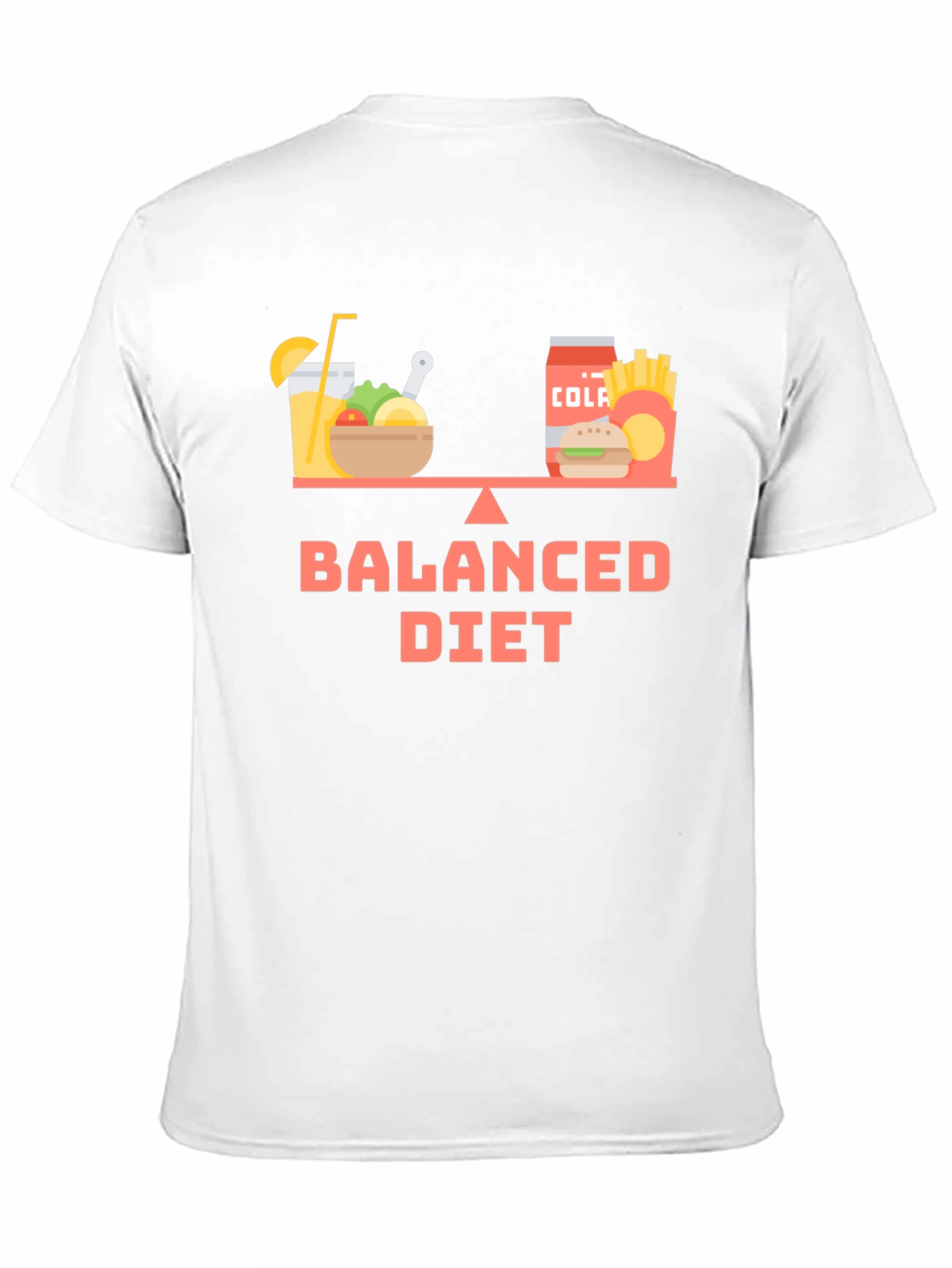 Balanced Diet Graphic T-Shirt - Healthy Eating Tee