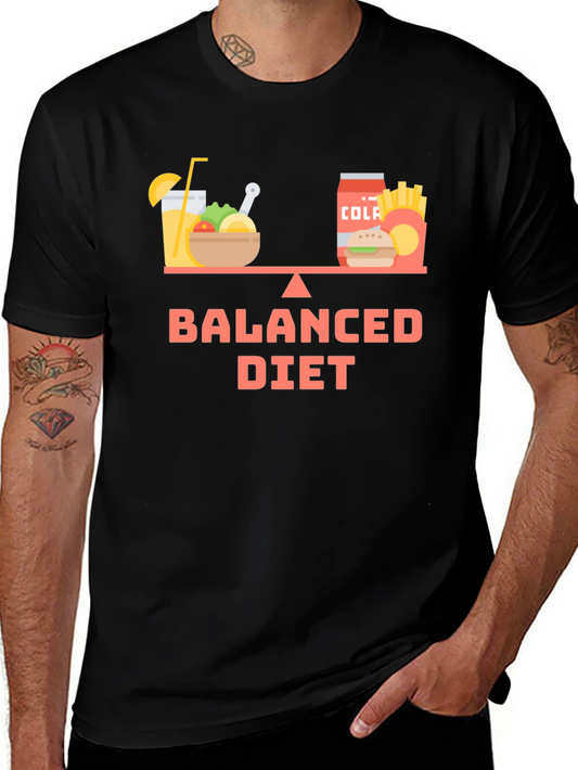 Balanced Diet Graphic T-Shirt - Healthy Eating Tee