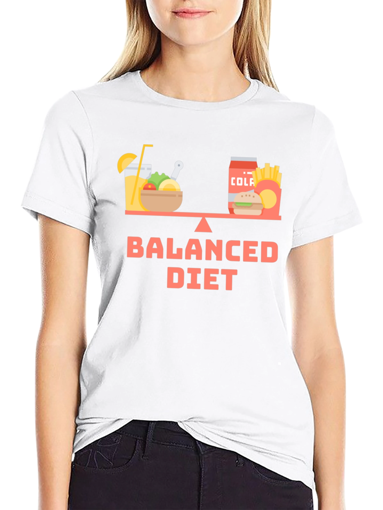 Balanced Diet Graphic T-Shirt - Healthy Eating Tee