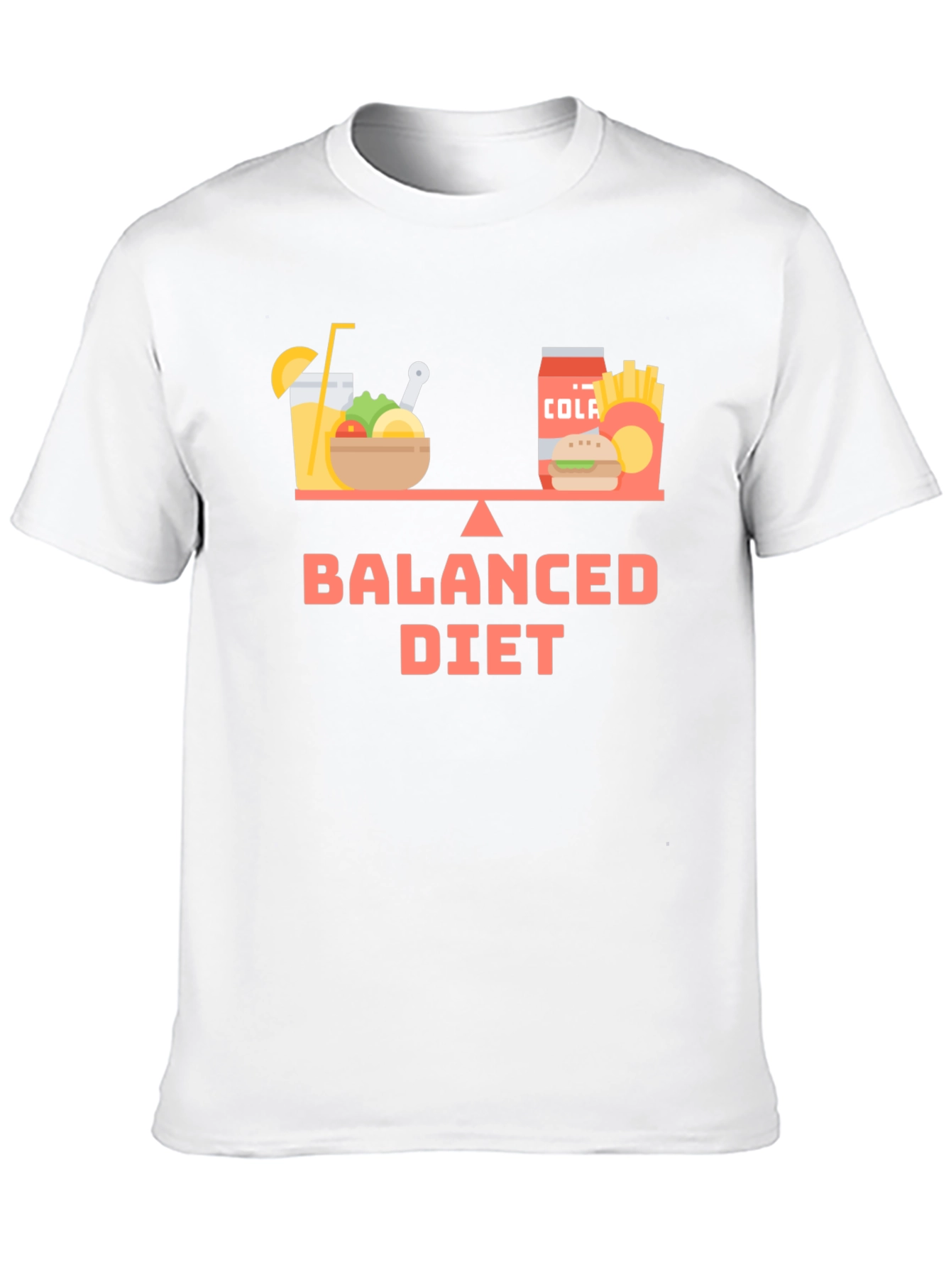 Balanced Diet Graphic T-Shirt - Healthy Eating Tee