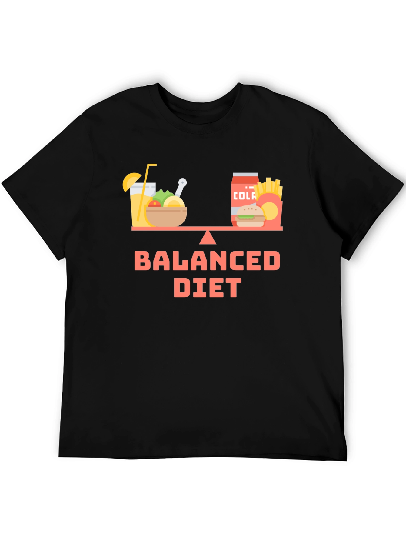 Balanced Diet Graphic T-Shirt - Healthy Eating Tee