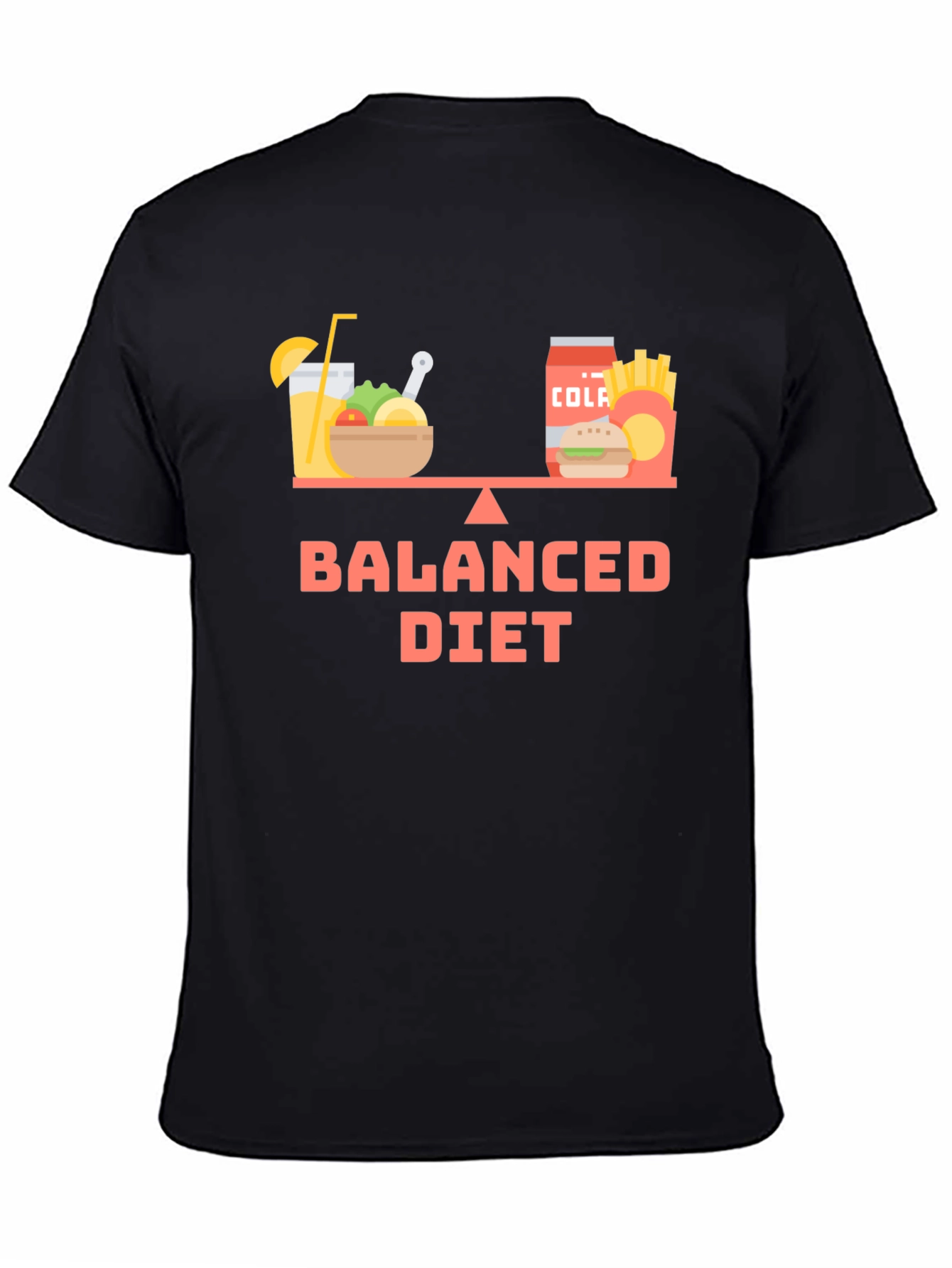 Balanced Diet Graphic T-Shirt - Healthy Eating Tee