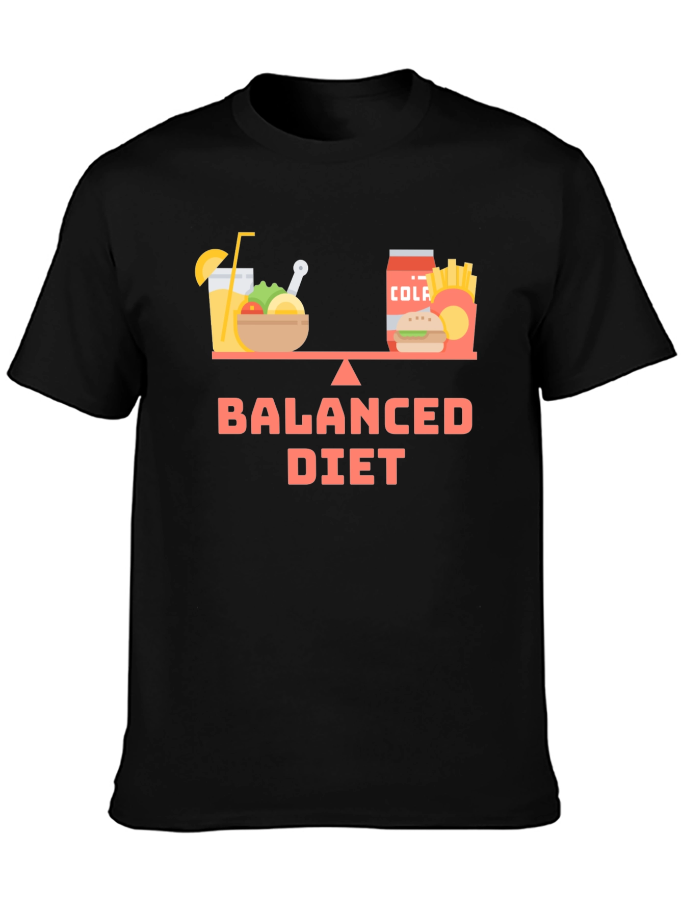 Balanced Diet Graphic T-Shirt - Healthy Eating Tee