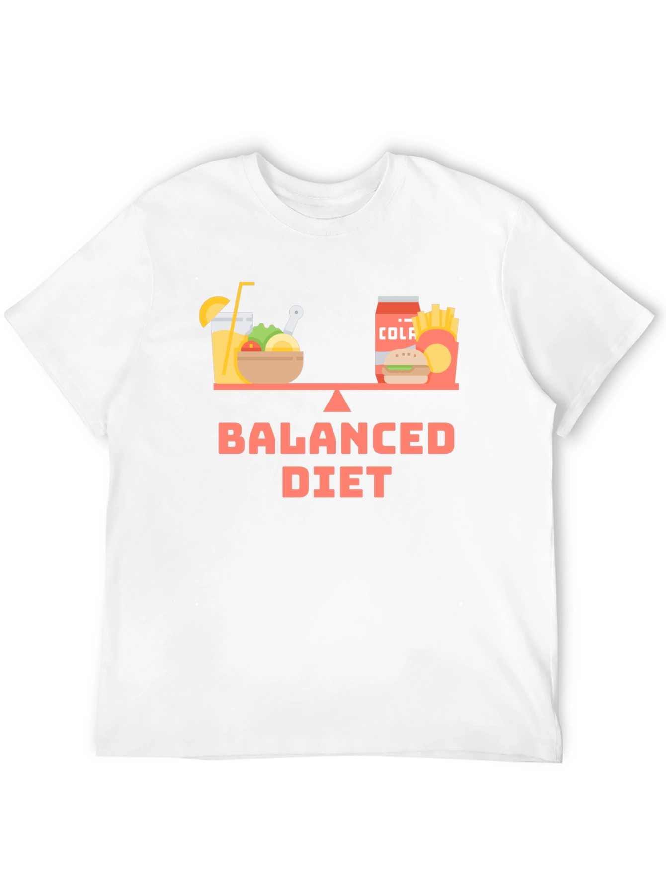 Balanced Diet Graphic T-Shirt - Healthy Eating Tee