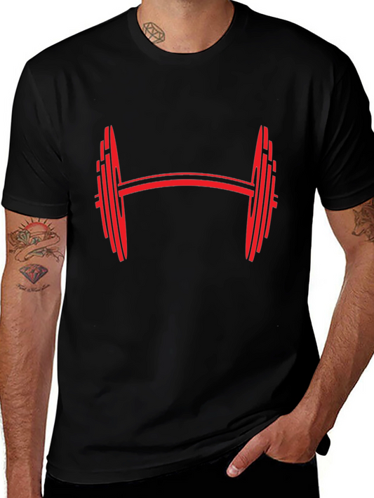 Barbell Graphic Tee - Black Gym Shirt