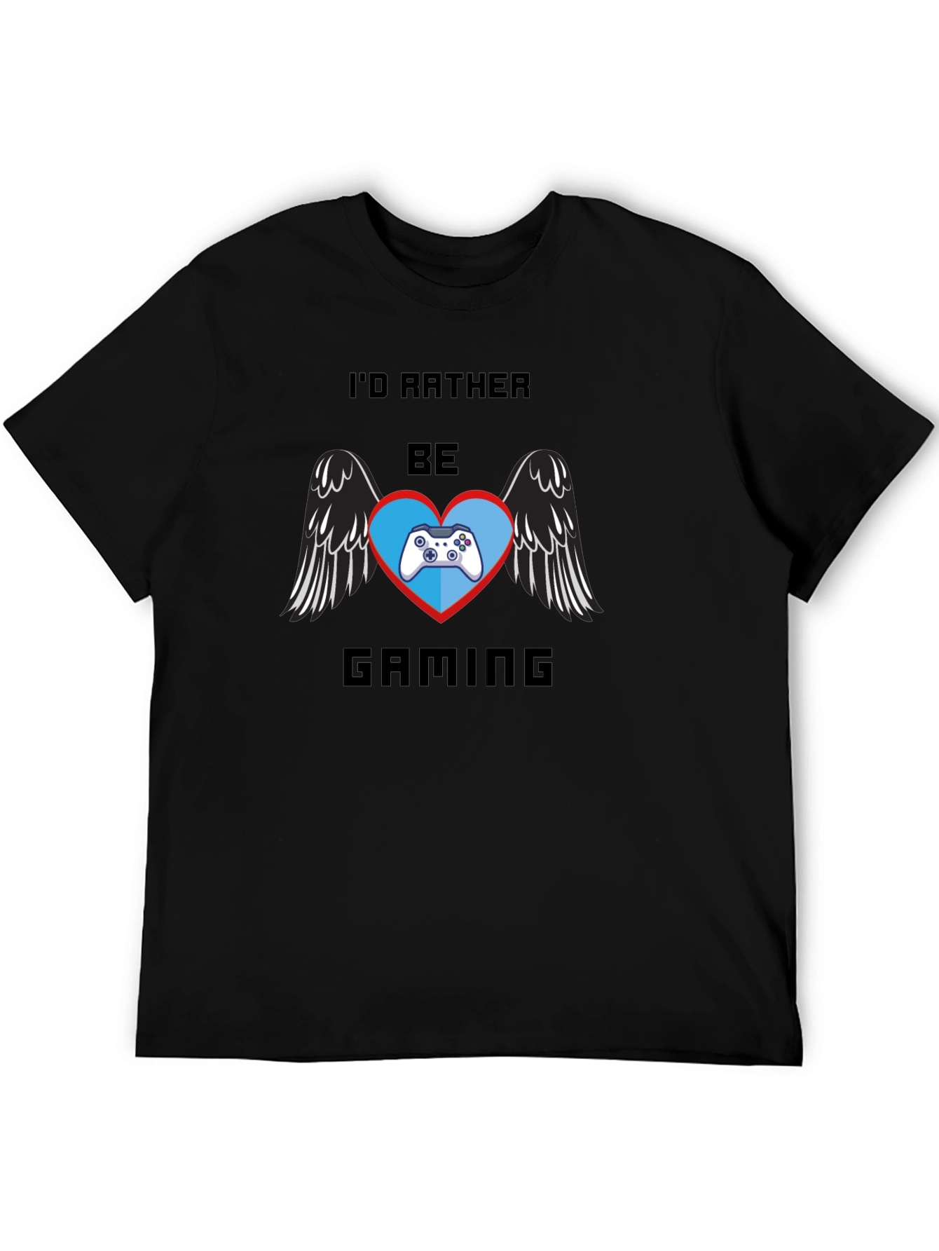 Id Rather Be Gaming Black T-Shirt