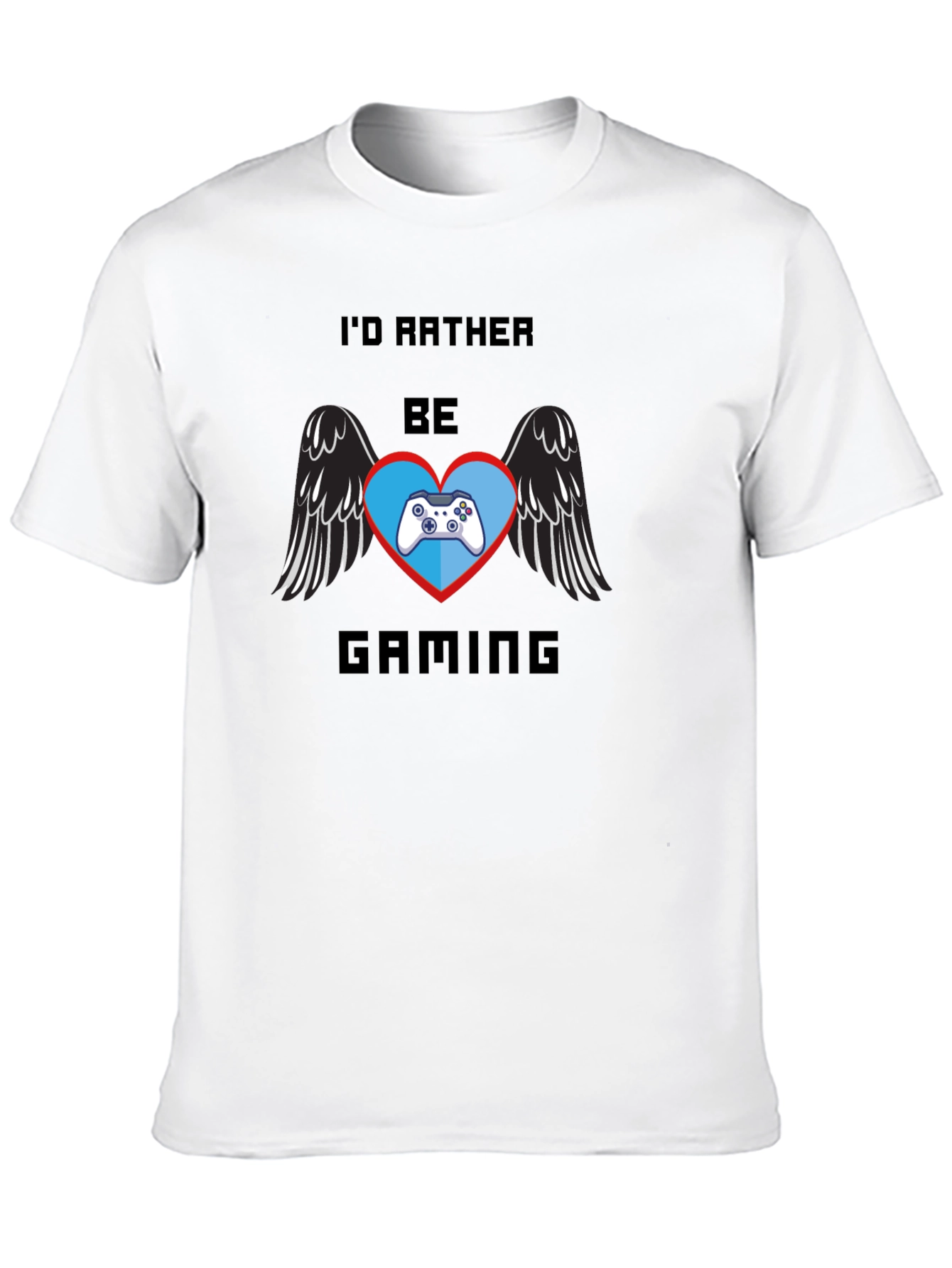 Id Rather Be Gaming Black T-Shirt