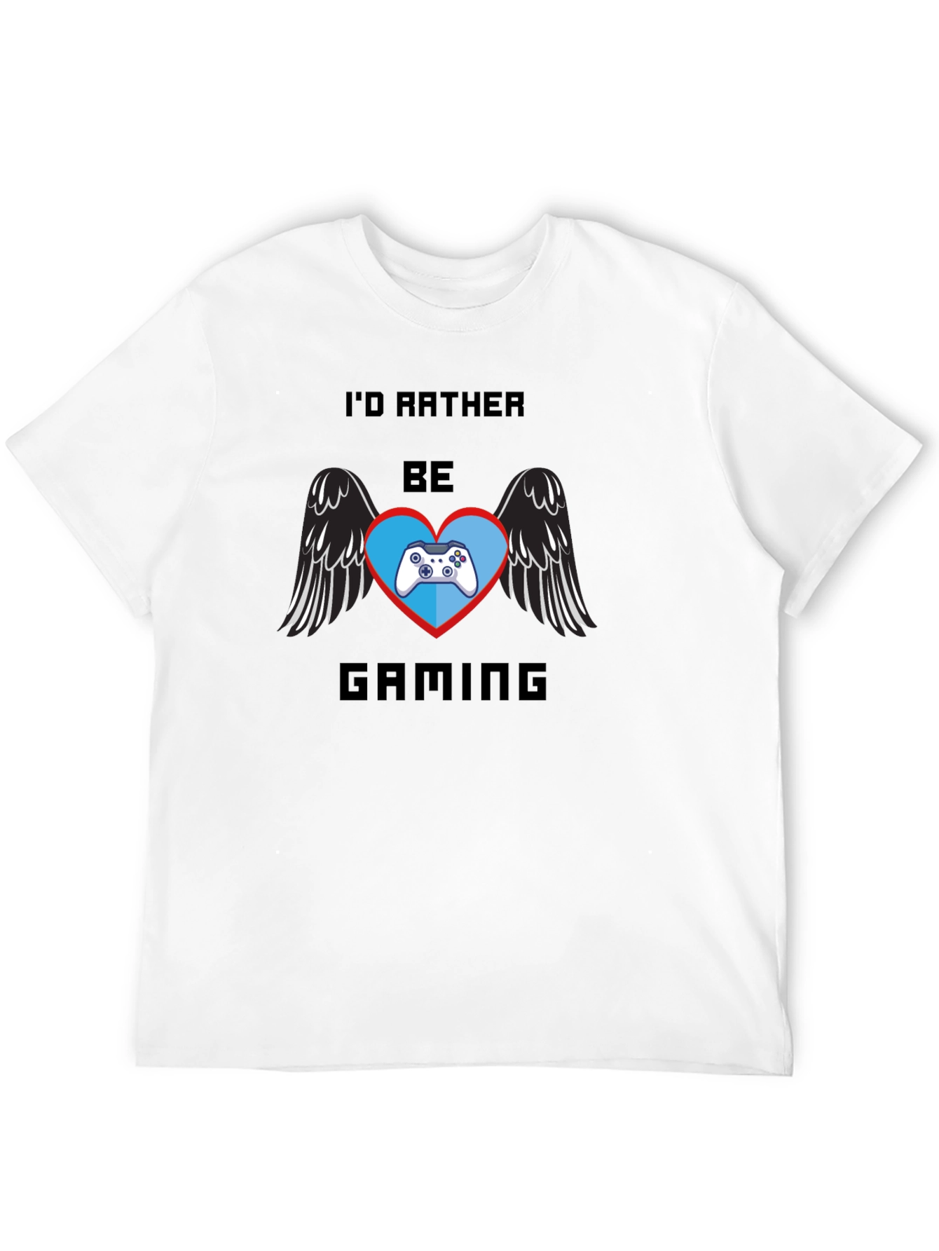 Id Rather Be Gaming Black T-Shirt