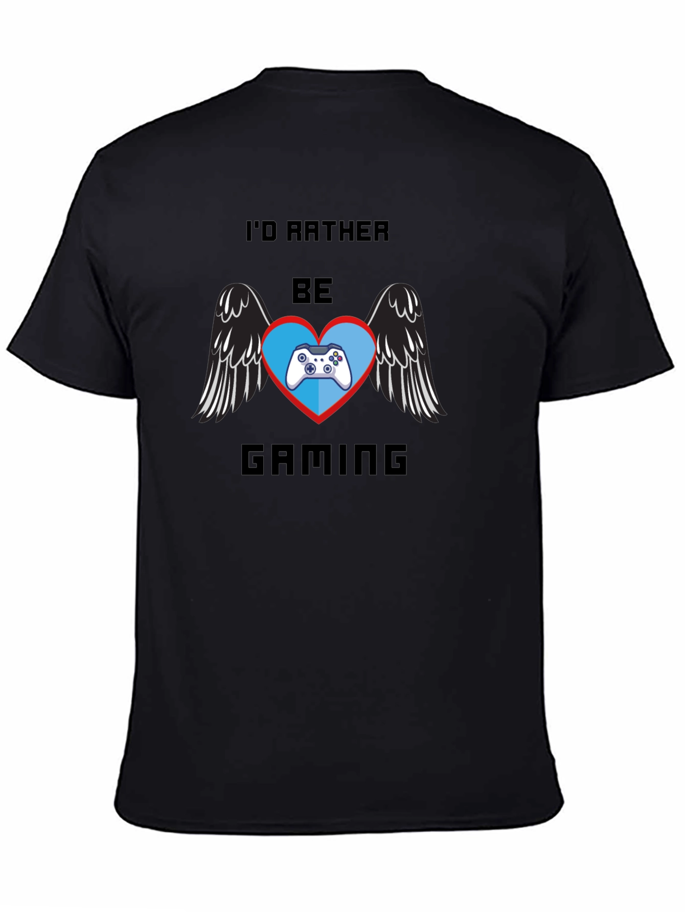 Id Rather Be Gaming Black T-Shirt