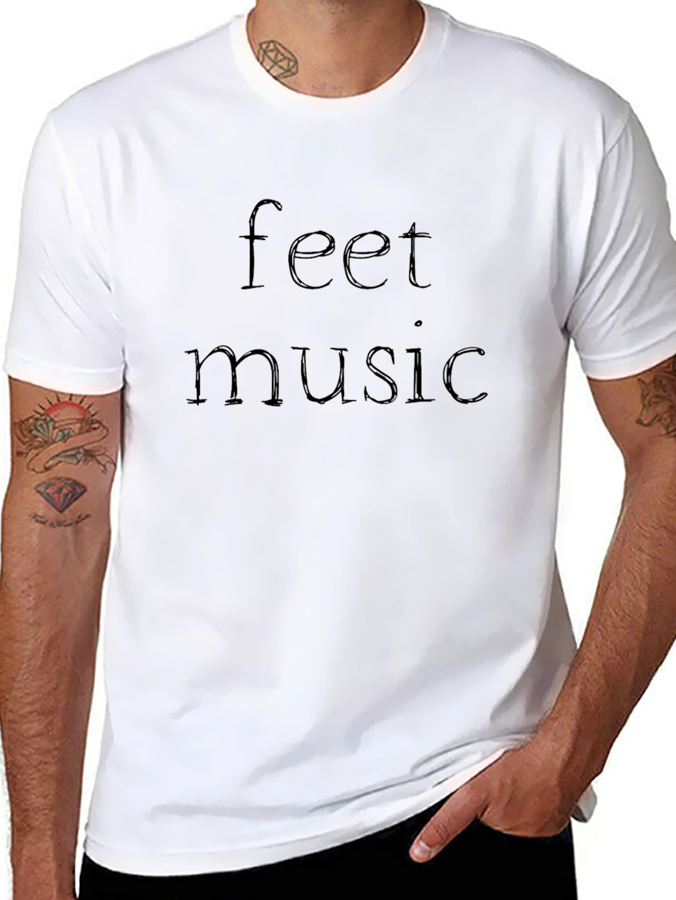 Feet Music Graphic T-Shirt