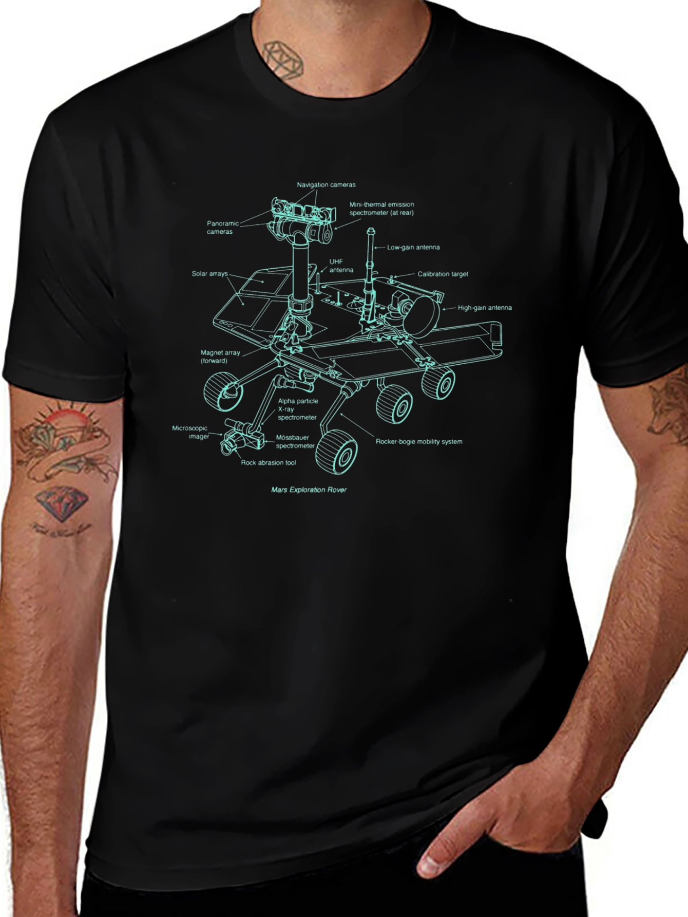 Mars Rover Blueprint T-Shirt