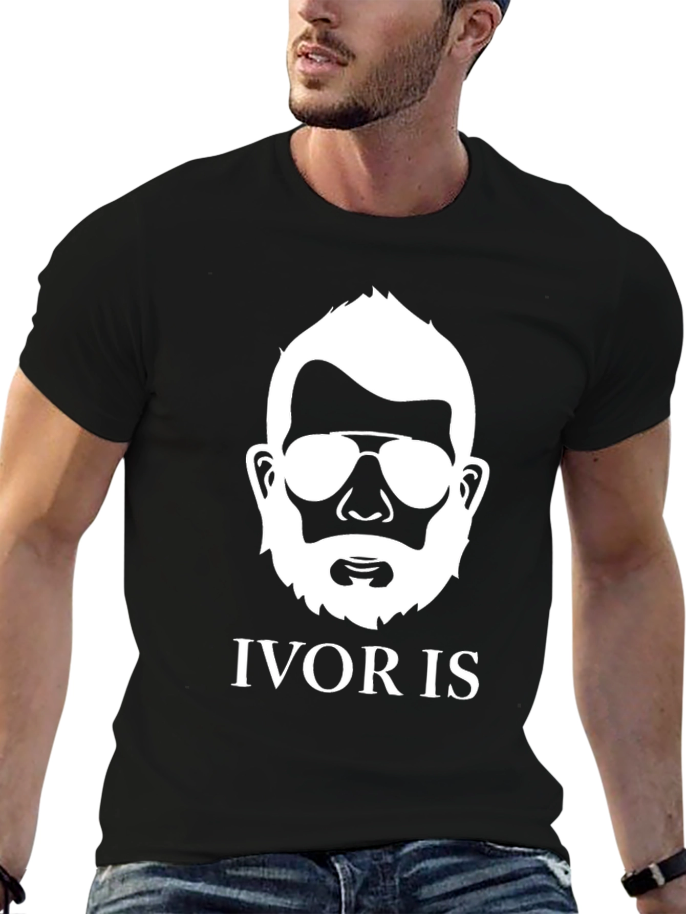 Ivor Is Beard Silhouette Graphic Tee
