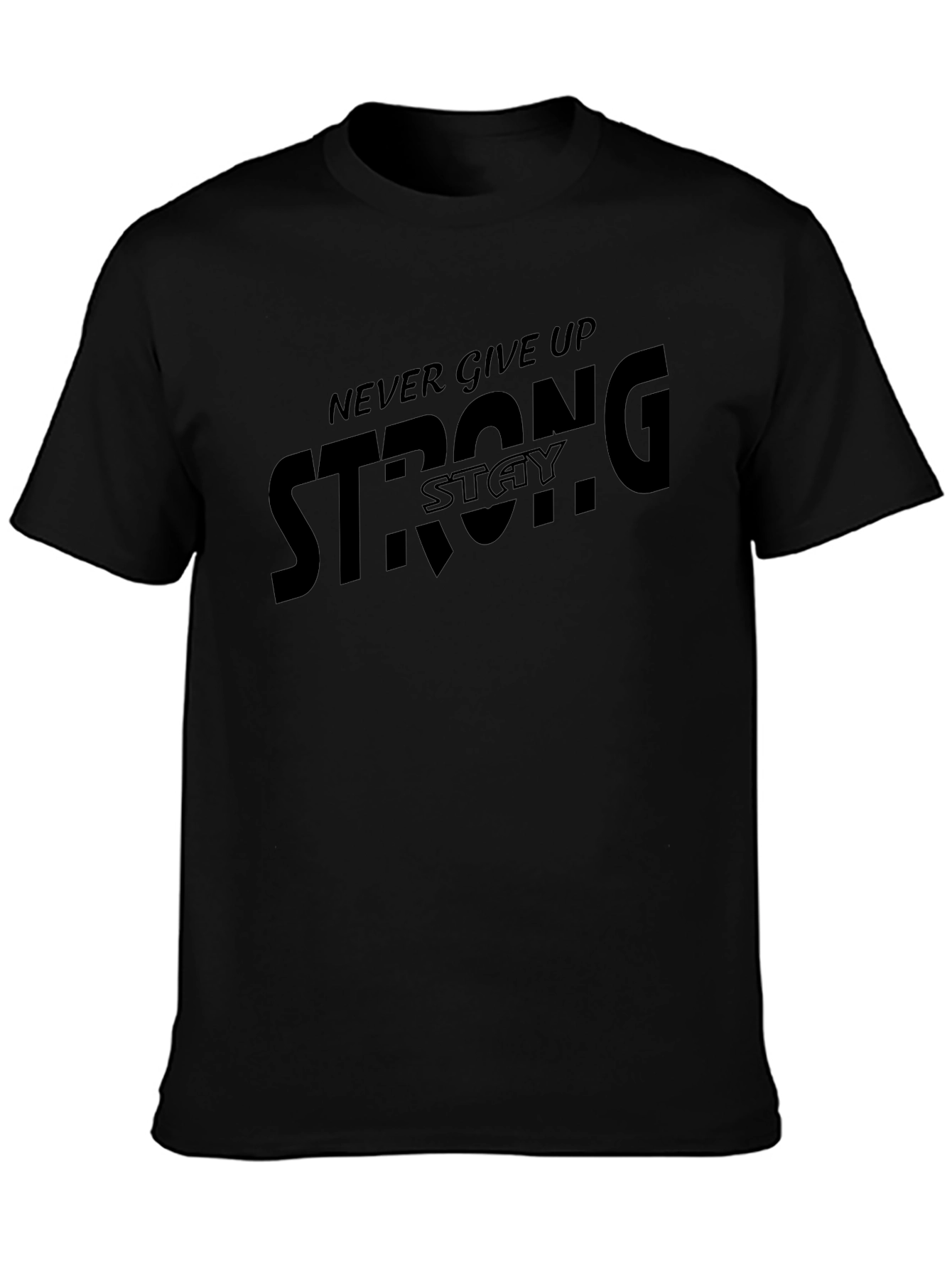 Stay Strong Graphic T-Shirt - Black
