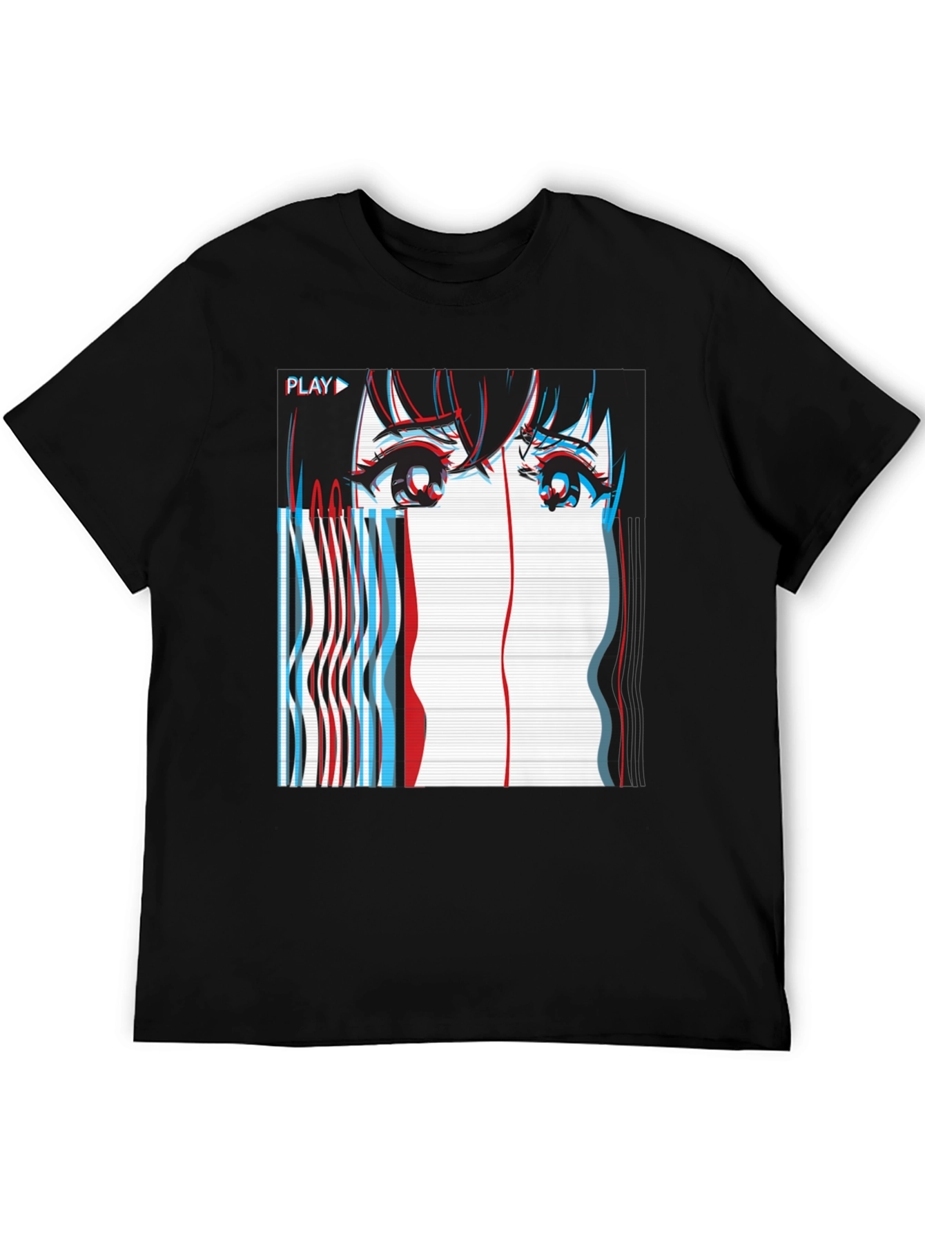 Anime Glitch Art T-Shirt