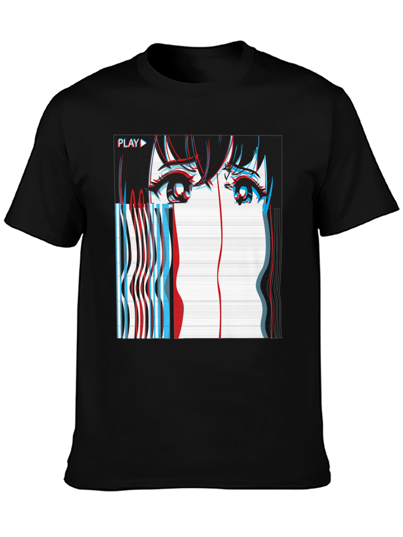 Anime Glitch Art T-Shirt
