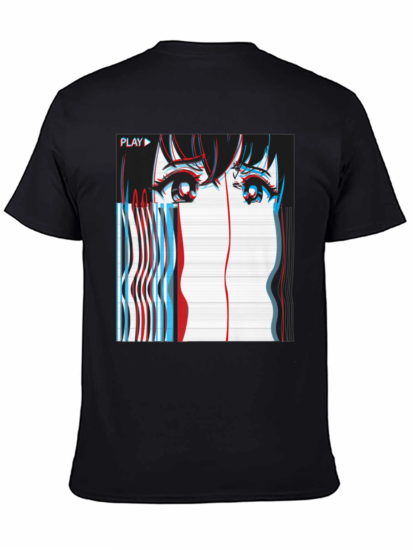 Anime Glitch Art T-Shirt