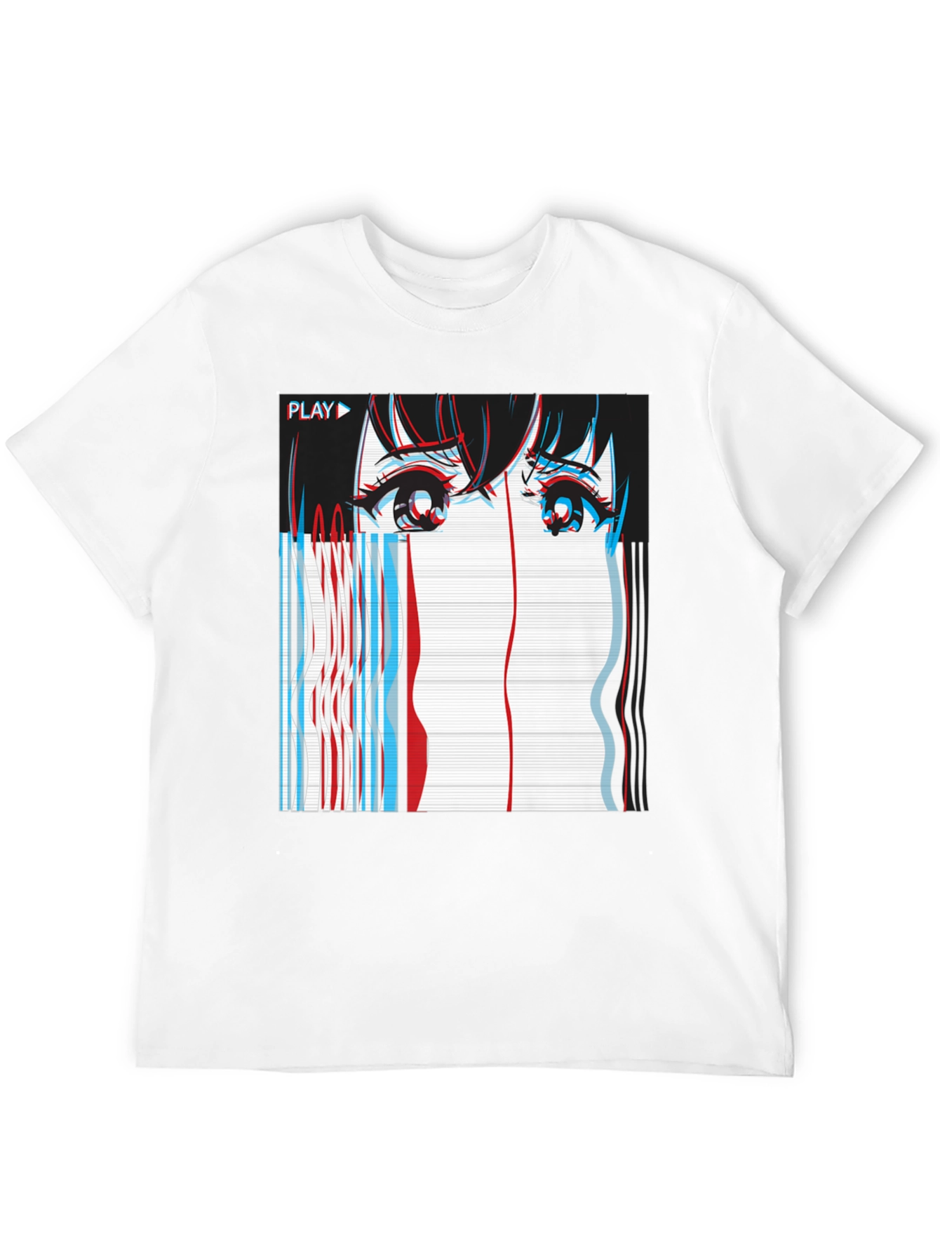 Anime Glitch Art T-Shirt