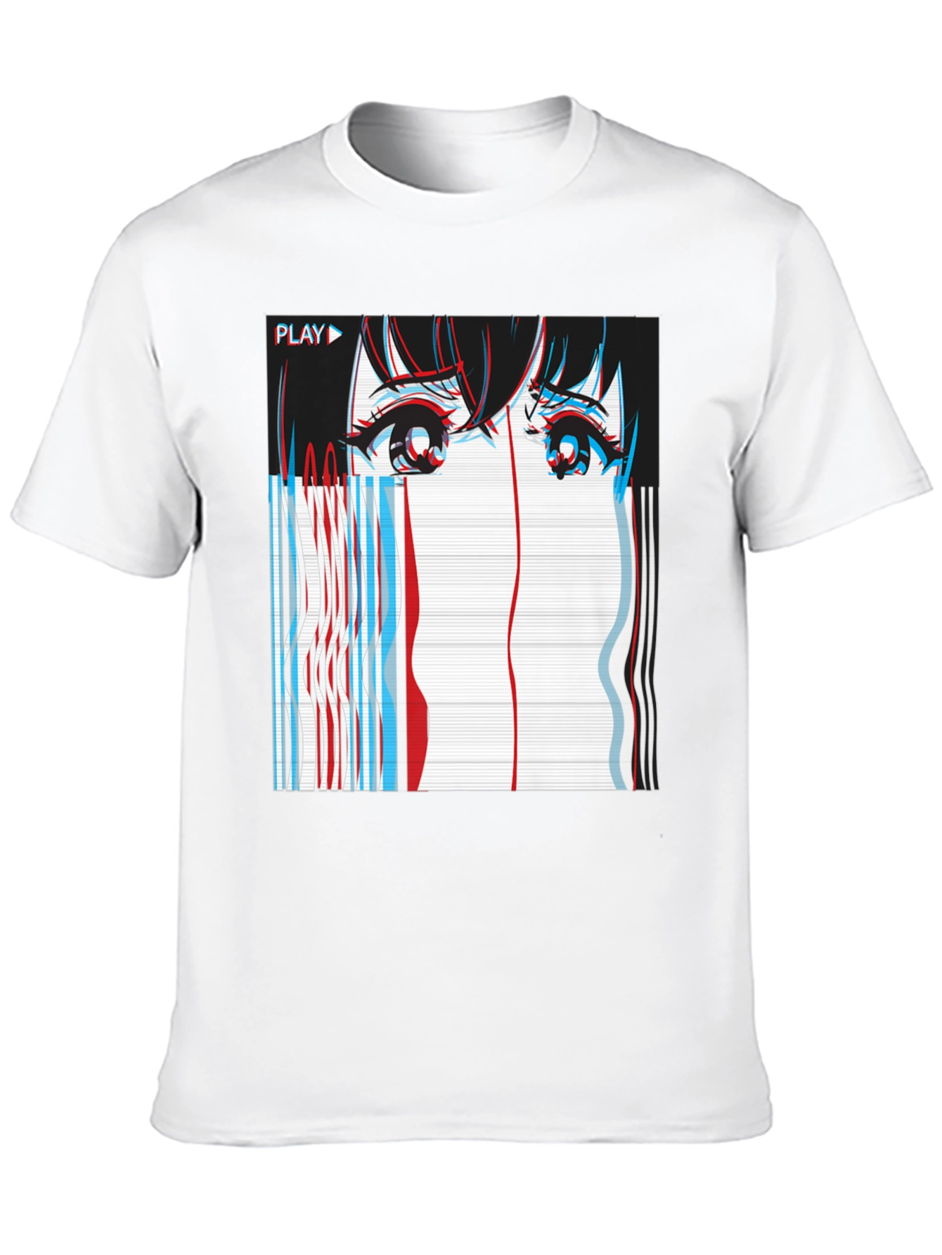 Anime Glitch Art T-Shirt